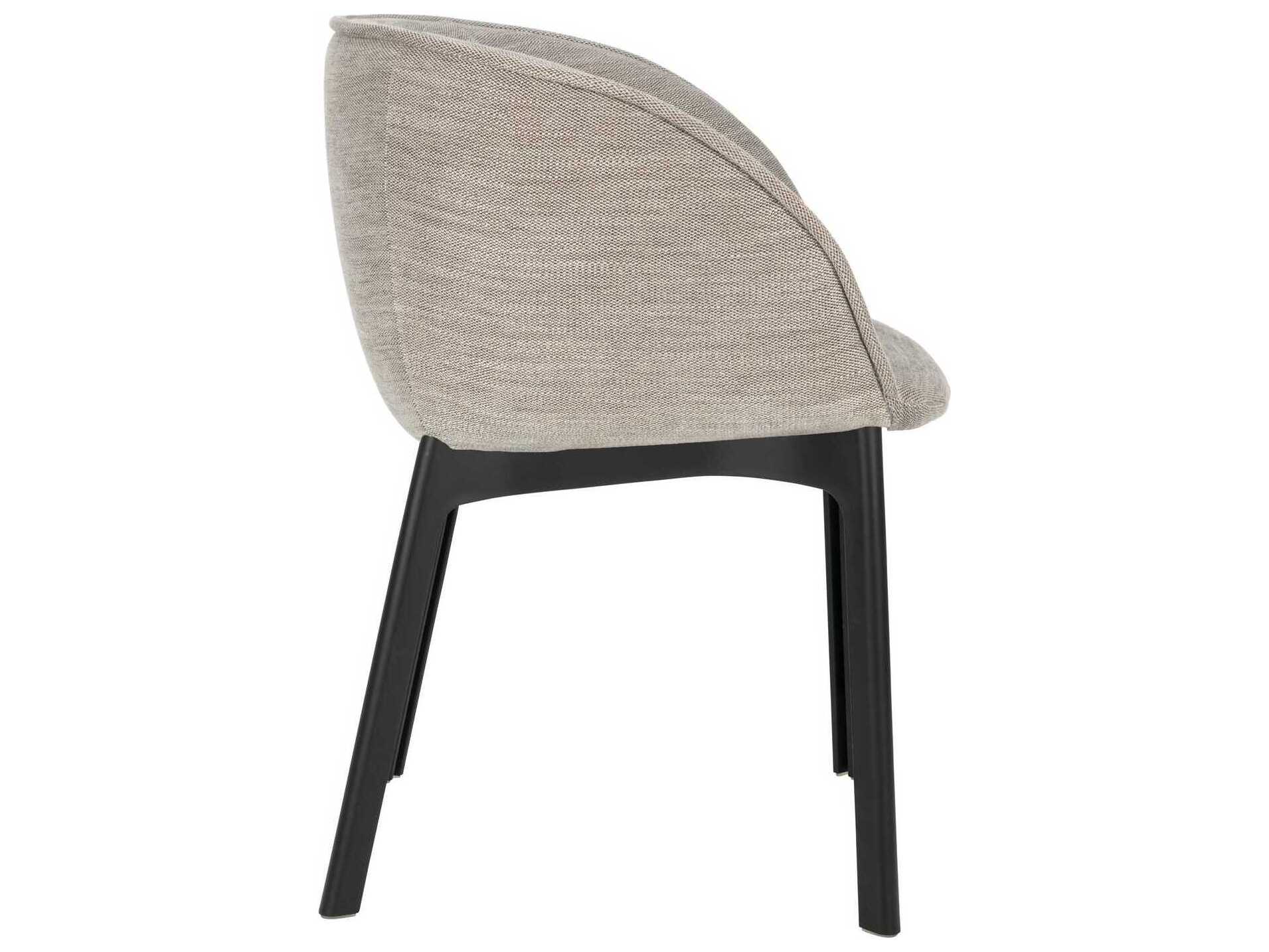 Kartell Charla Beige Upholstered Arm Dining Chair