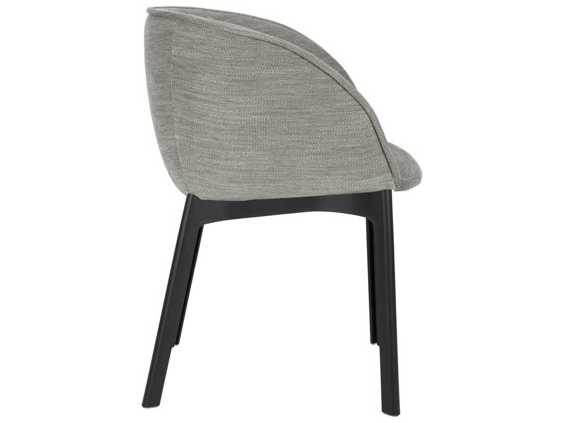 Kartell Charla Black Upholstered Side Dining Chair
