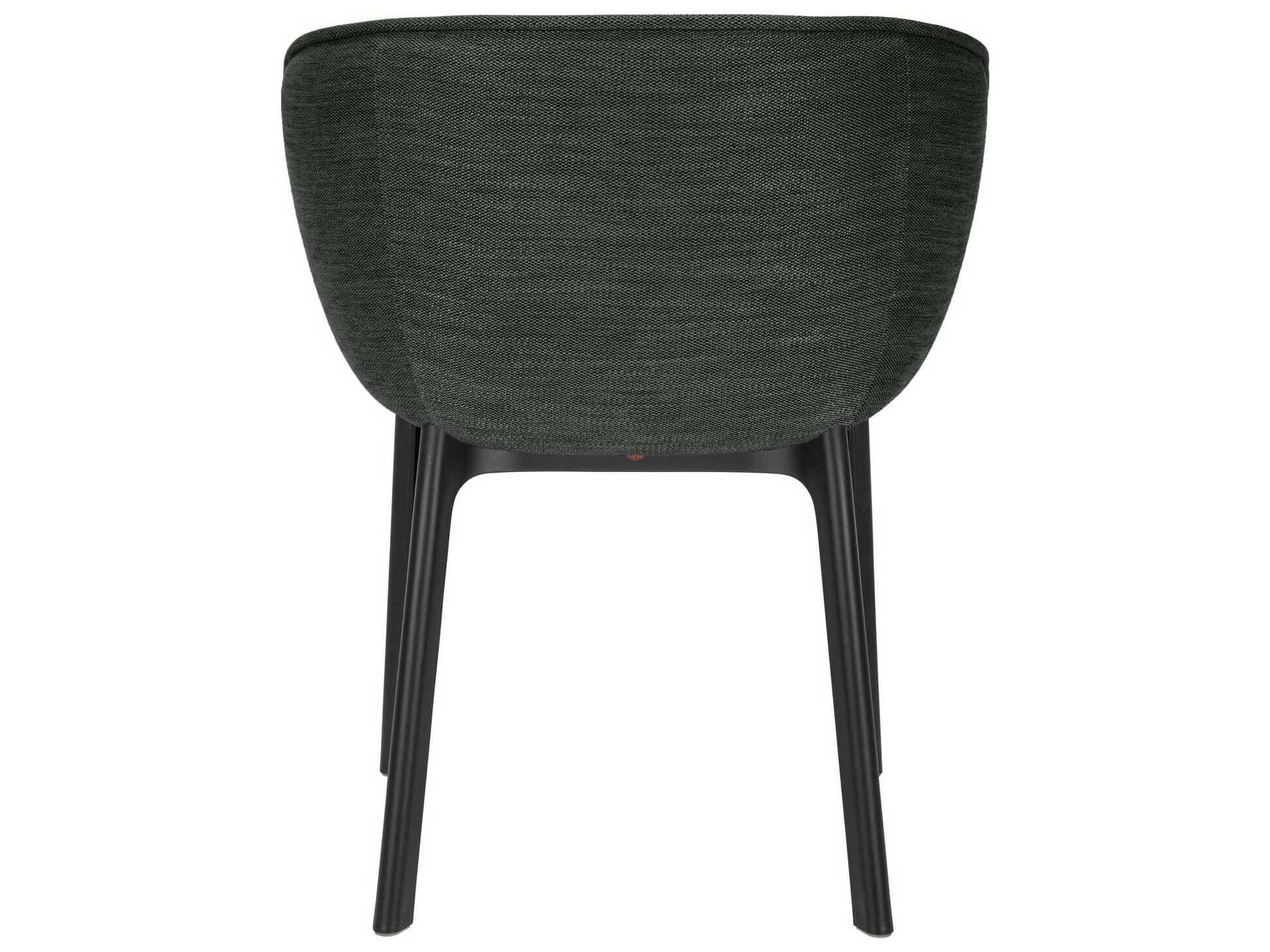 Kartell Charla Black Upholstered Arm Dining Chair
