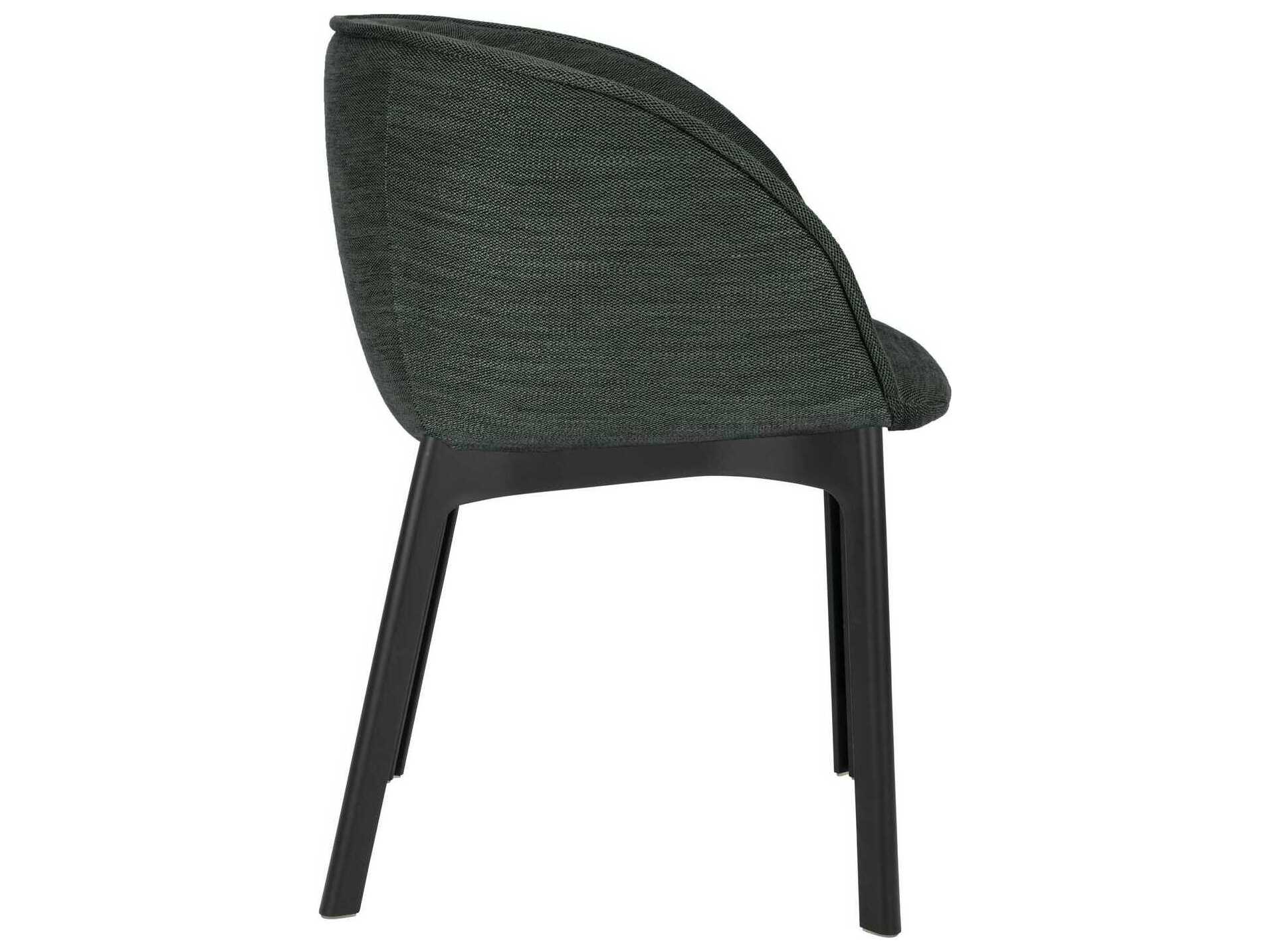 Kartell Charla Black Upholstered Arm Dining Chair