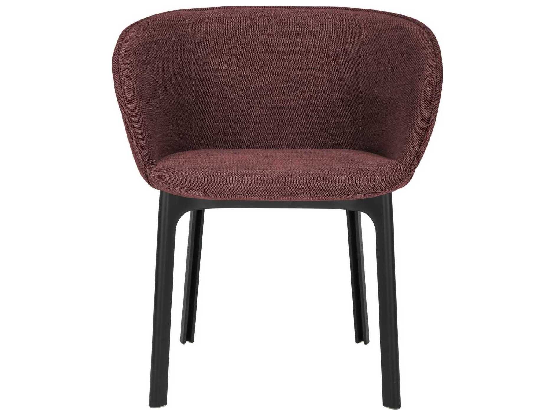 Kartell Charla Black Upholstered Arm Dining Chair