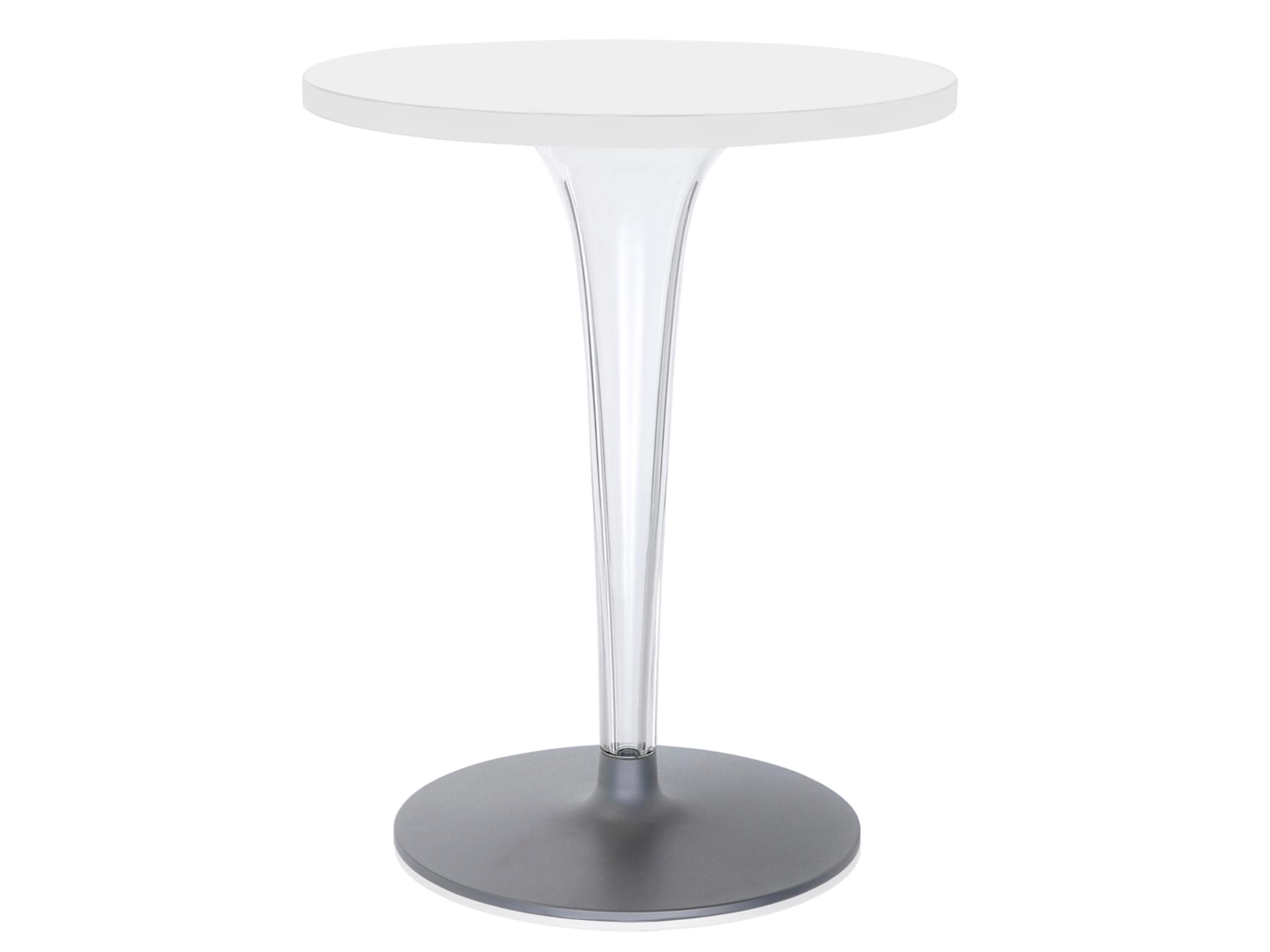 Kartell Toptop Round Plastic White Top Dining Table