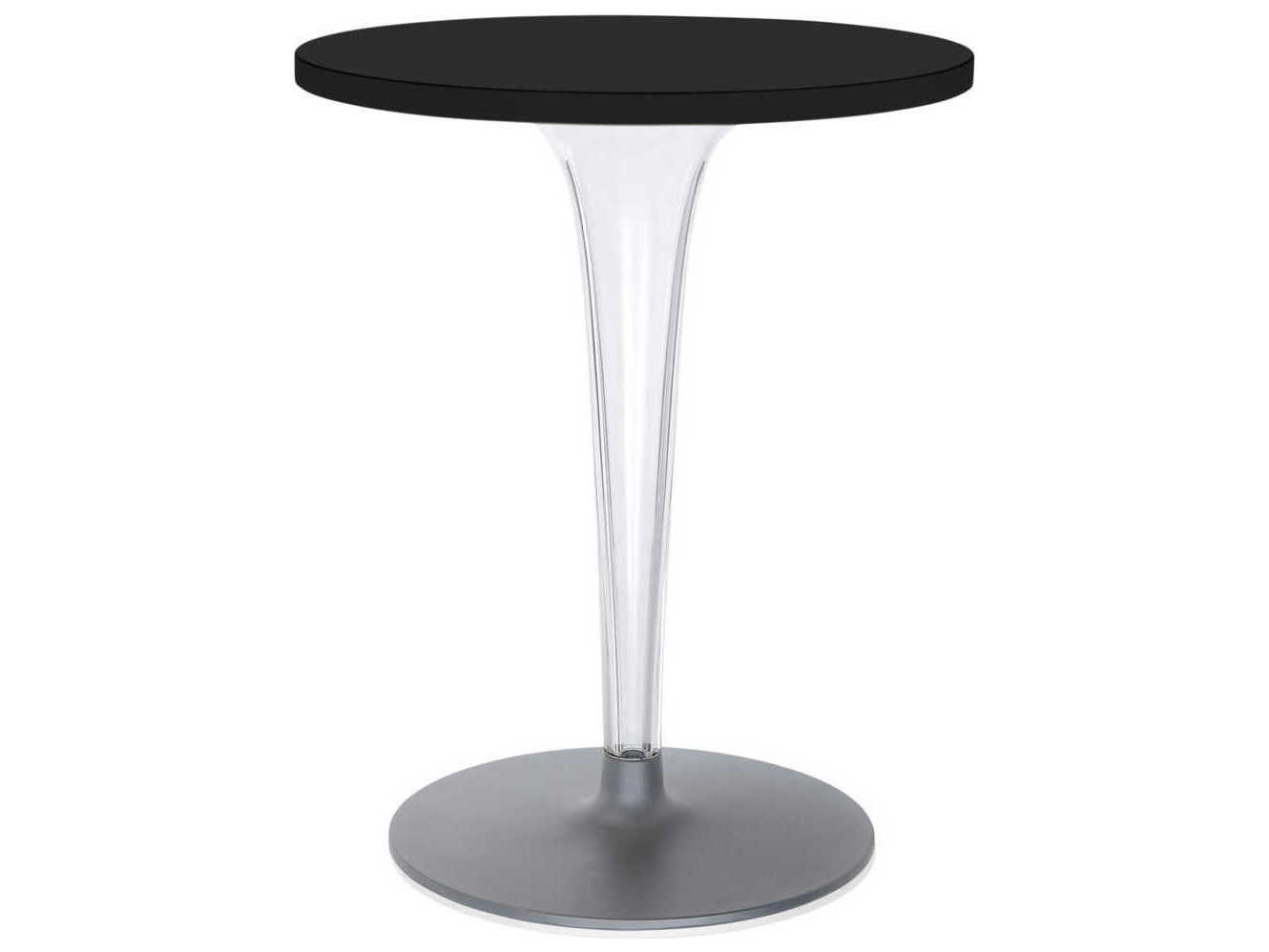 Kartell Toptop Round Plastic Black Top Dining Table