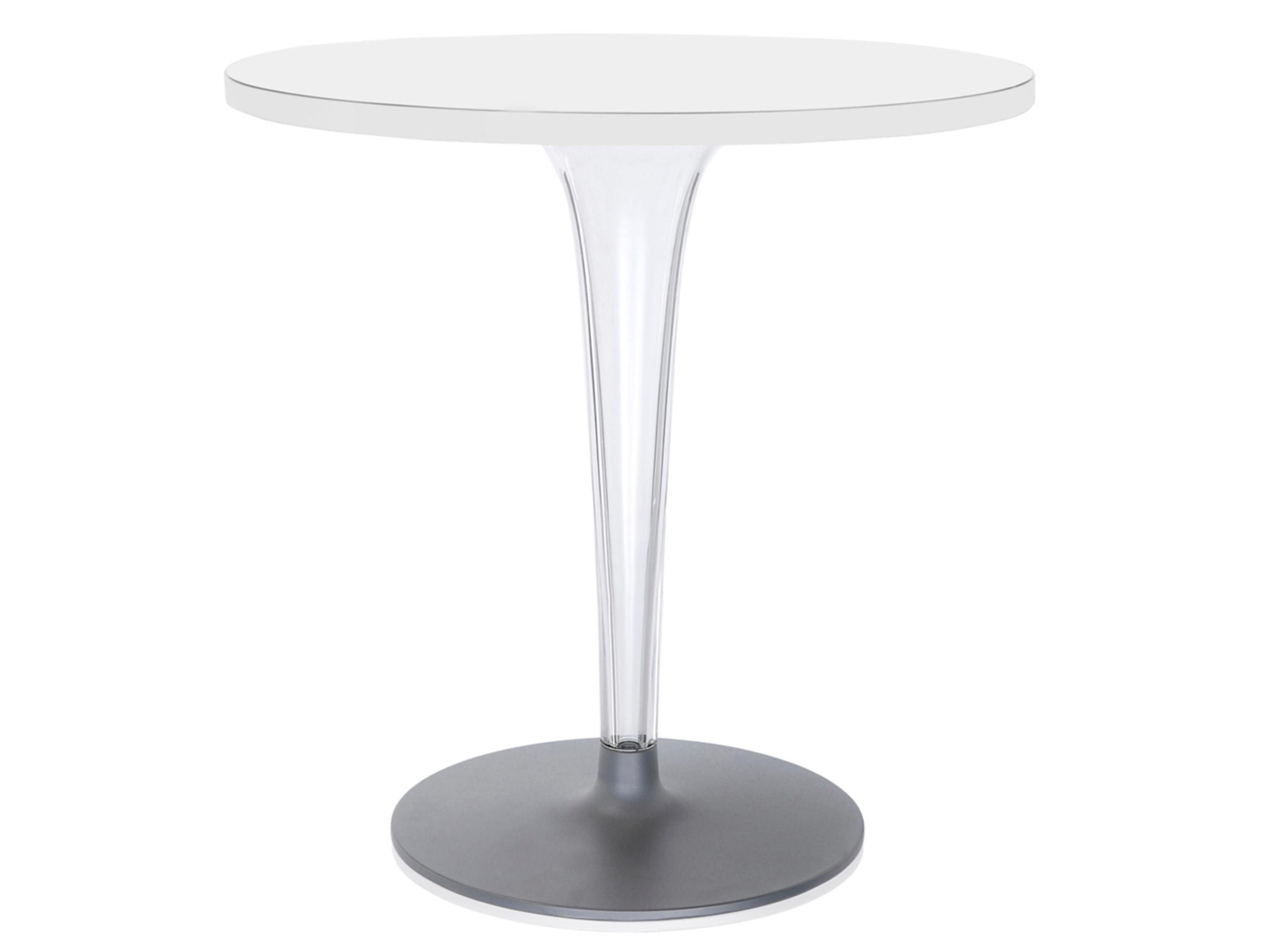Kartell Toptop Round Plastic White Top Dining Table