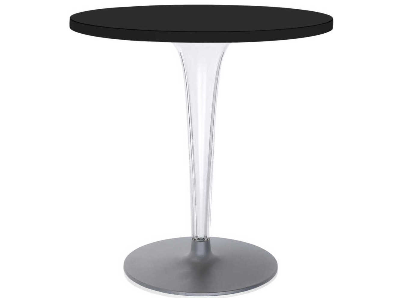Kartell Toptop Round Plastic Black Top Dining Table
