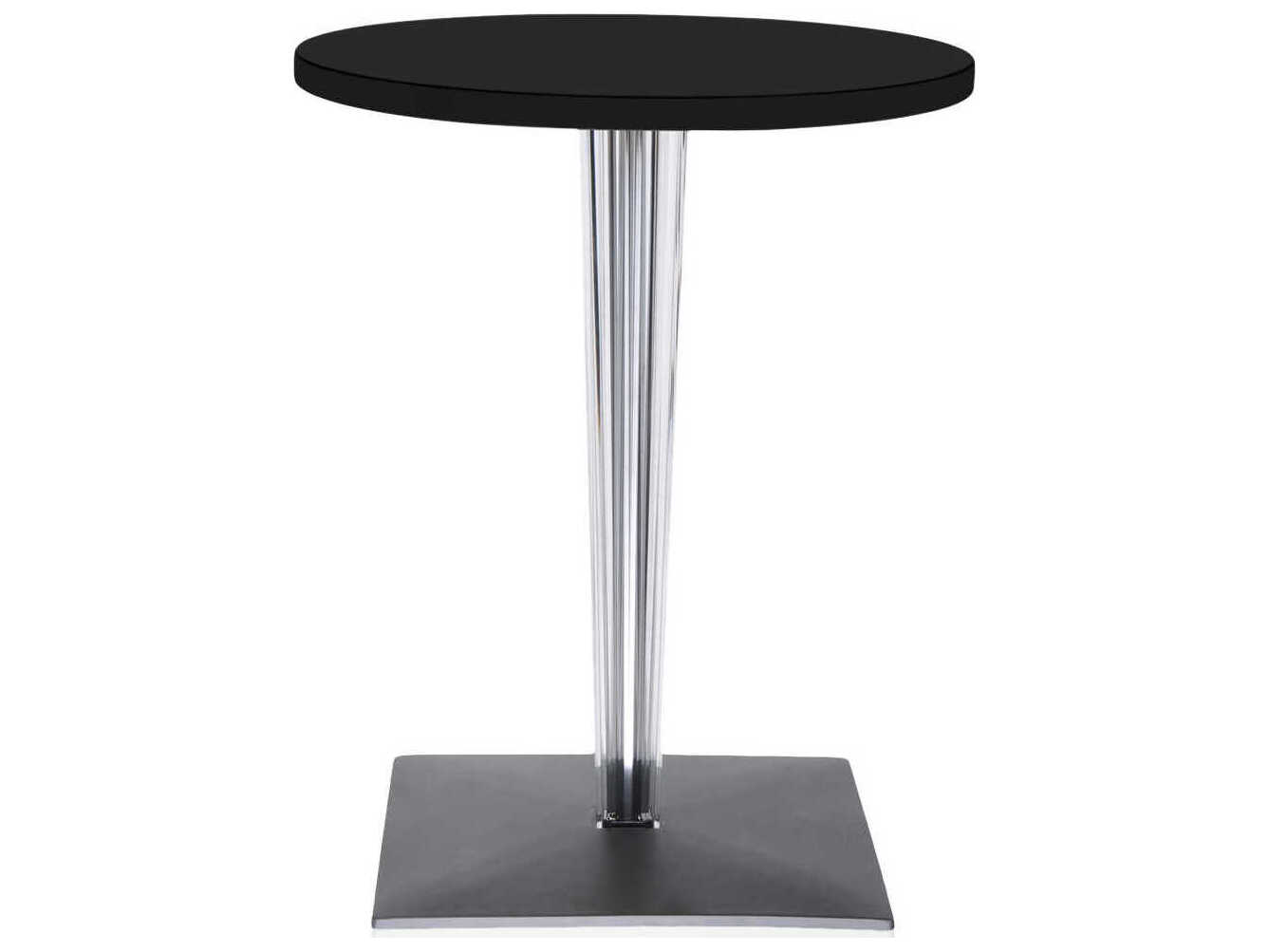 Kartell Toptop Round Plastic Black Top Dining Table