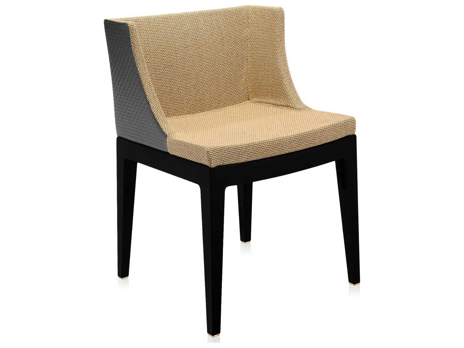 Kartell Mademoiselle Kravitz Black Upholstered Arm Dining Chair