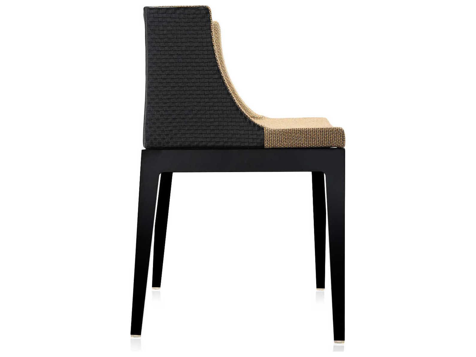 Kartell Mademoiselle Kravitz Black Upholstered Arm Dining Chair