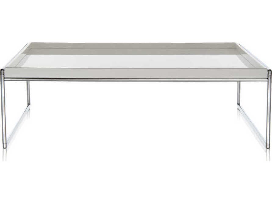 Kartell Trays Square Plastic White Coffee Table