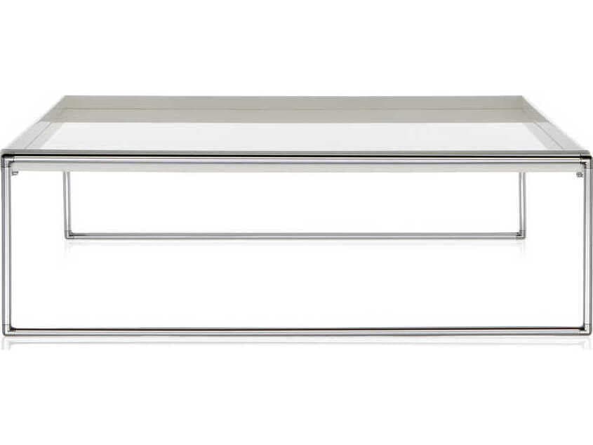 Kartell Trays Square Plastic White Coffee Table