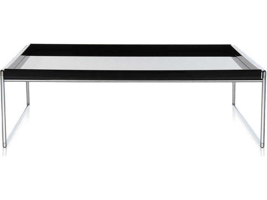 Kartell Trays Square Plastic Black Coffee Table