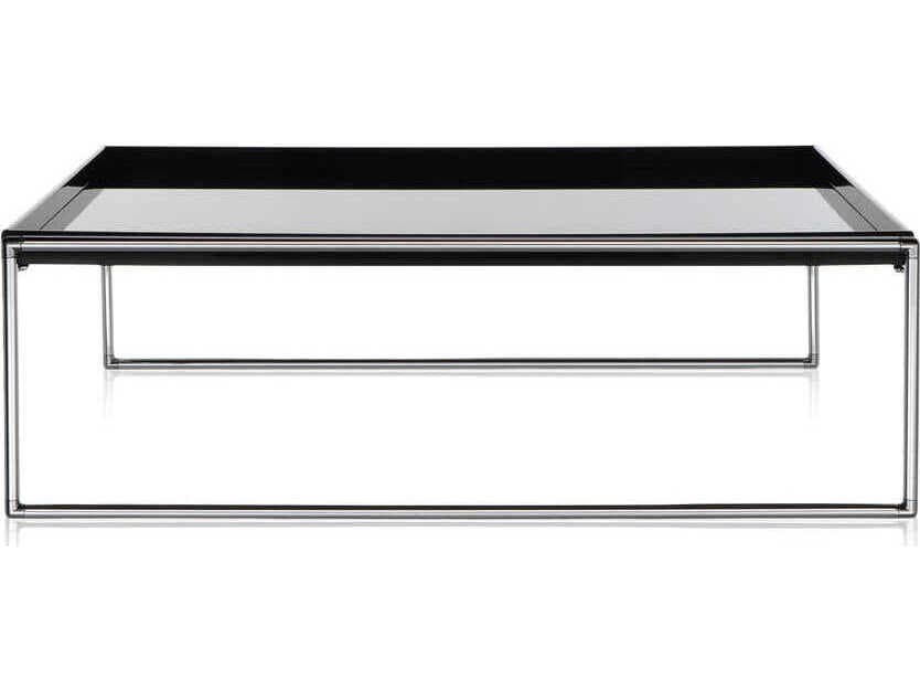 Kartell Trays Square Plastic Black Coffee Table