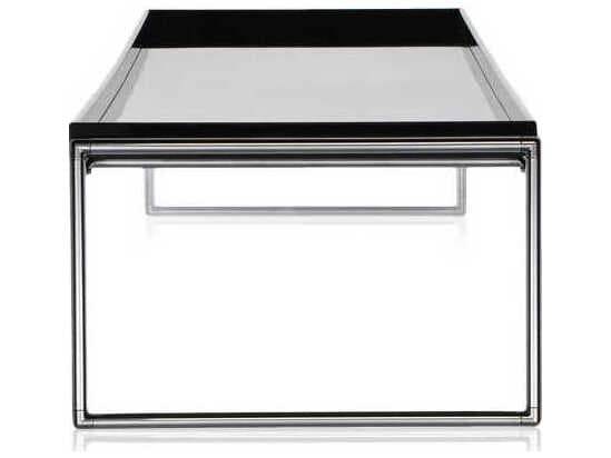 Kartell Trays Rectangular Plastic Black Coffee Table