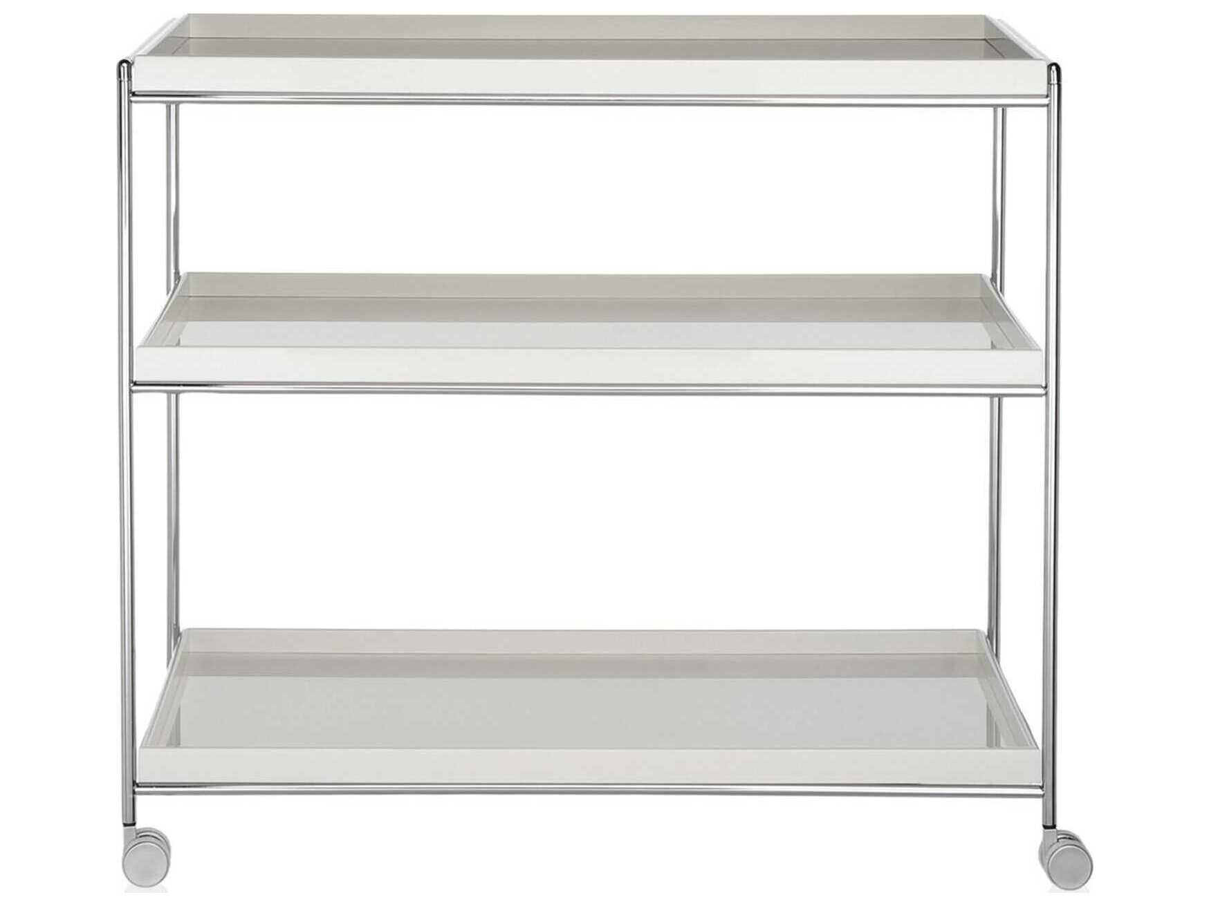 Kartell Trays White Bar Cart