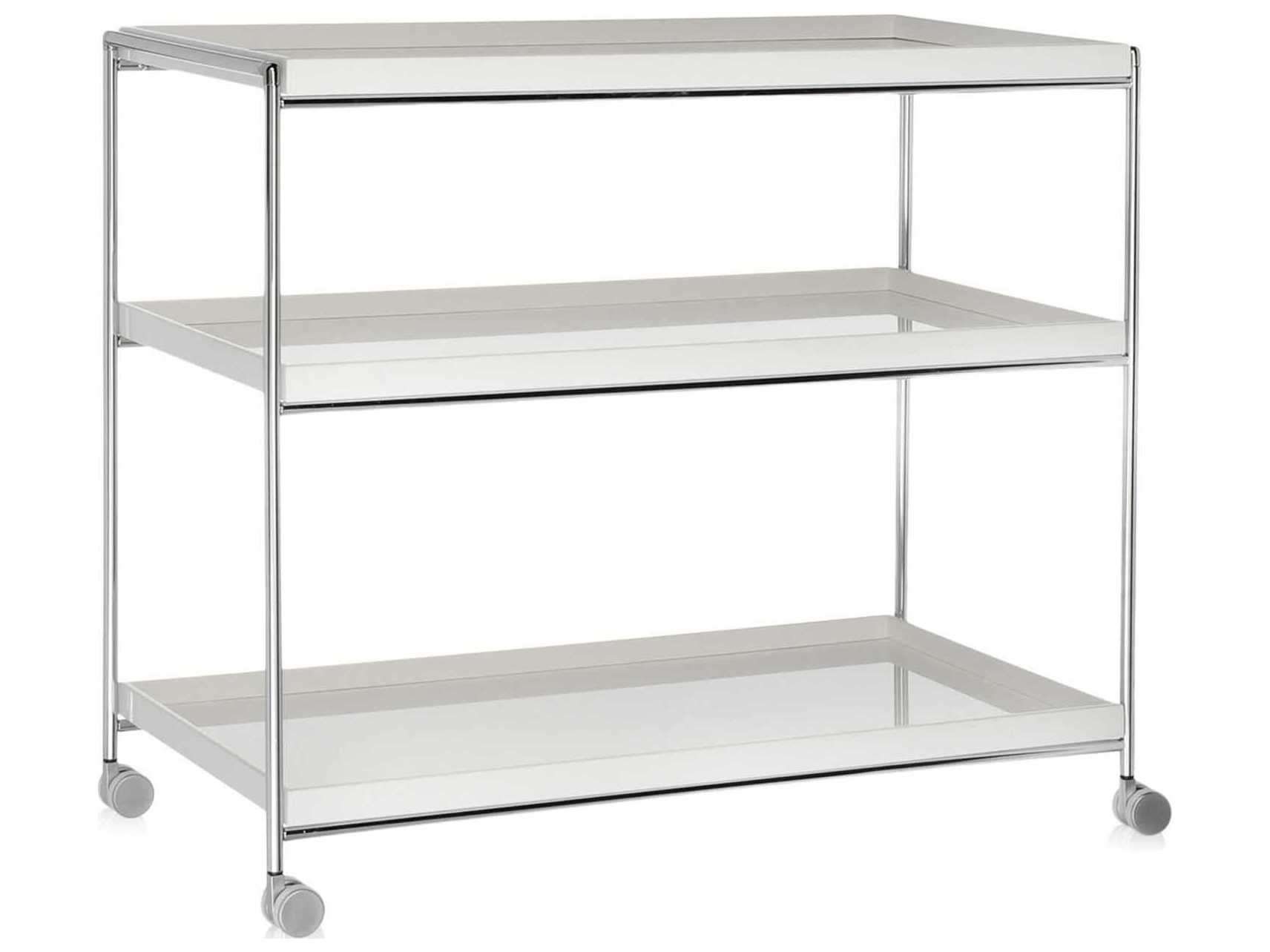 Kartell Trays White Bar Cart