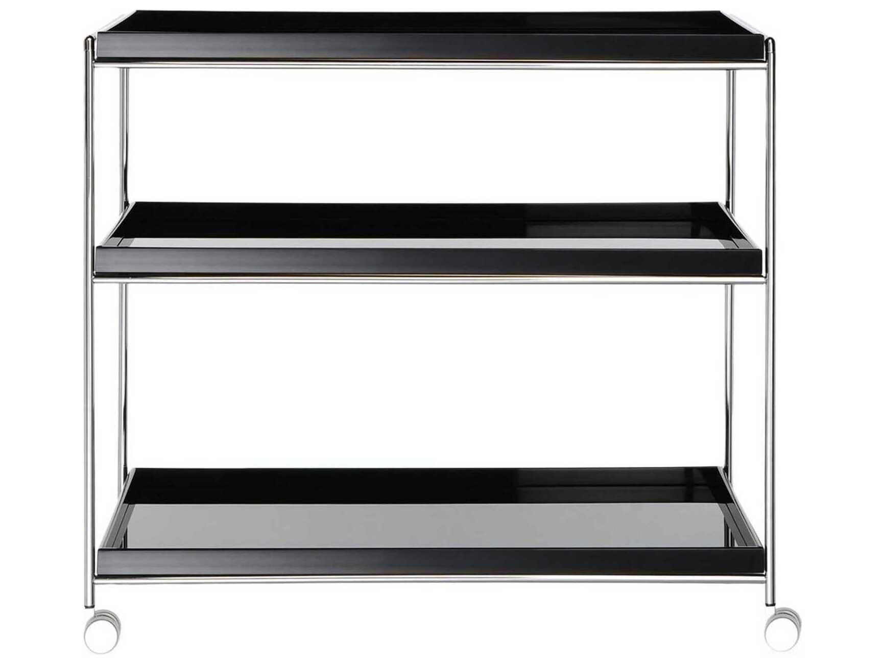 Kartell Trays Black Bar Cart