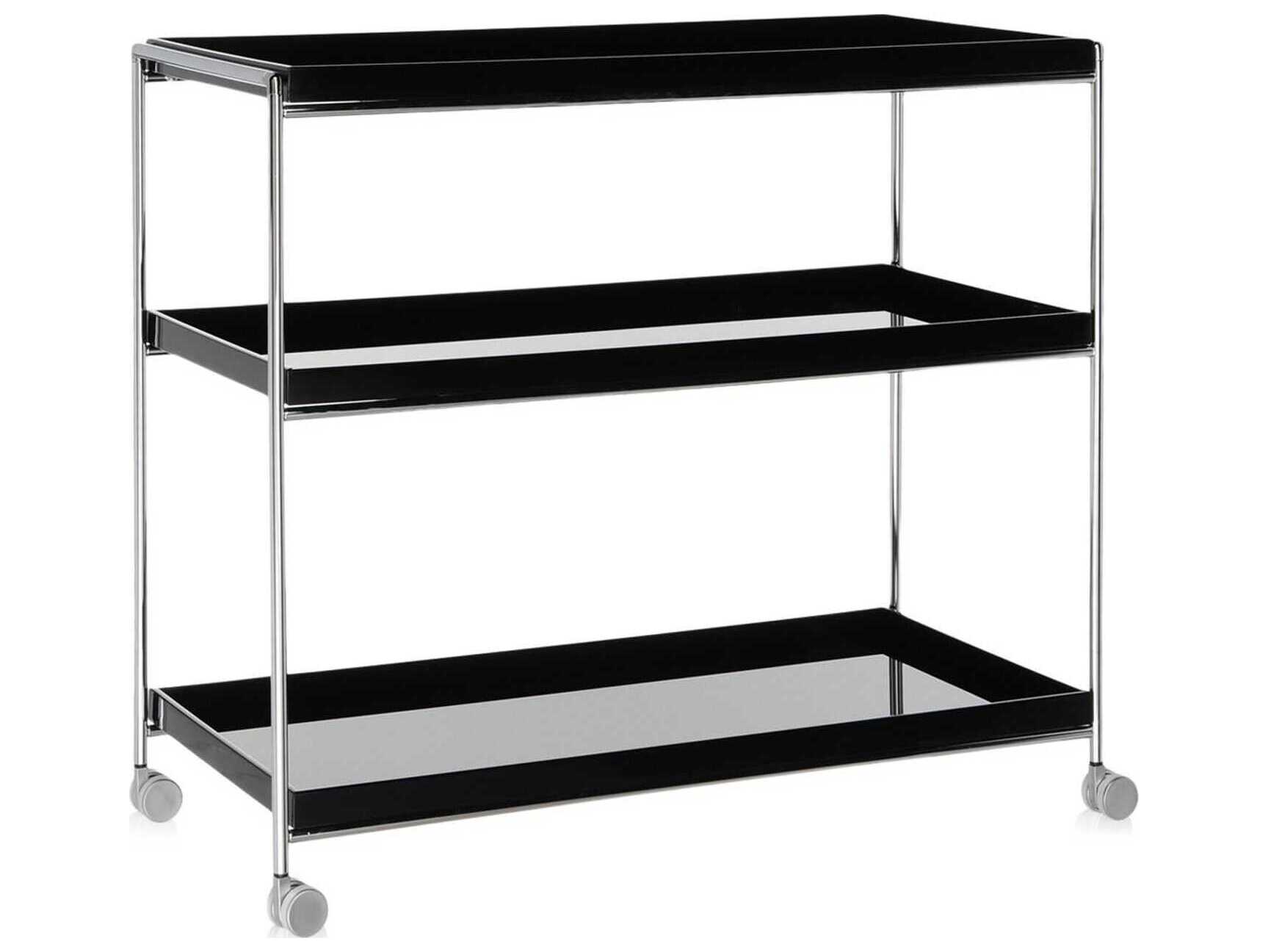 Kartell Trays Black Bar Cart