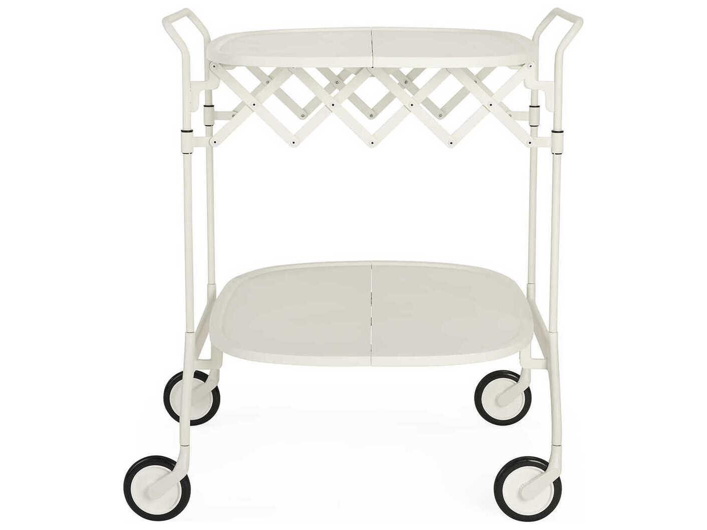 Kartell Battista Matte White Bar Cart
