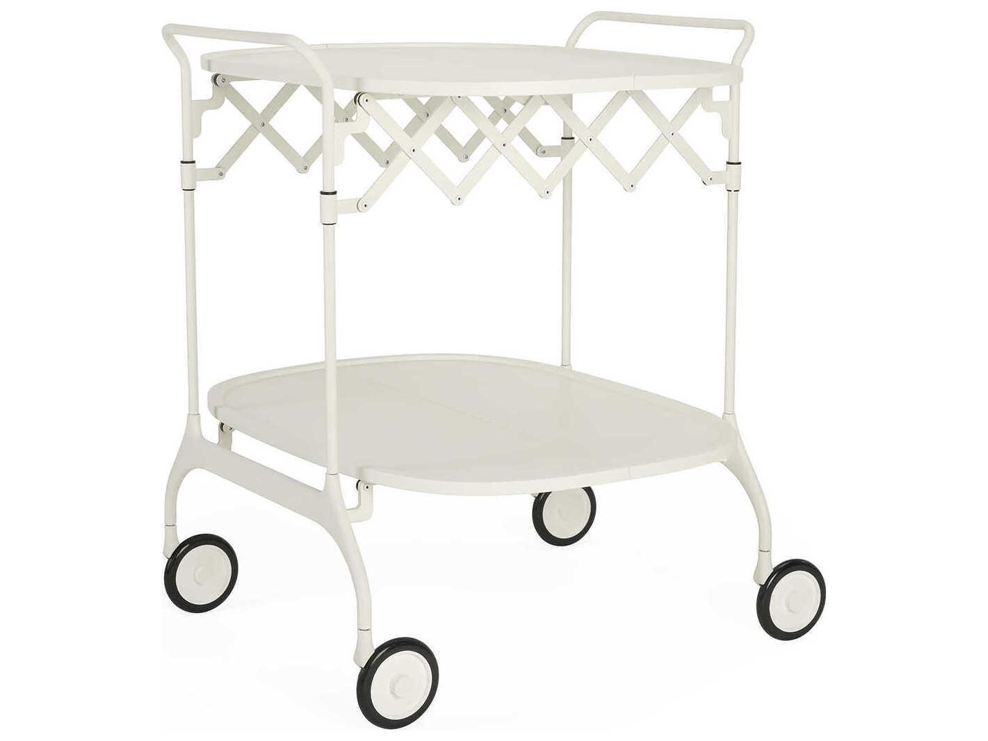 Kartell Battista Matte White Bar Cart