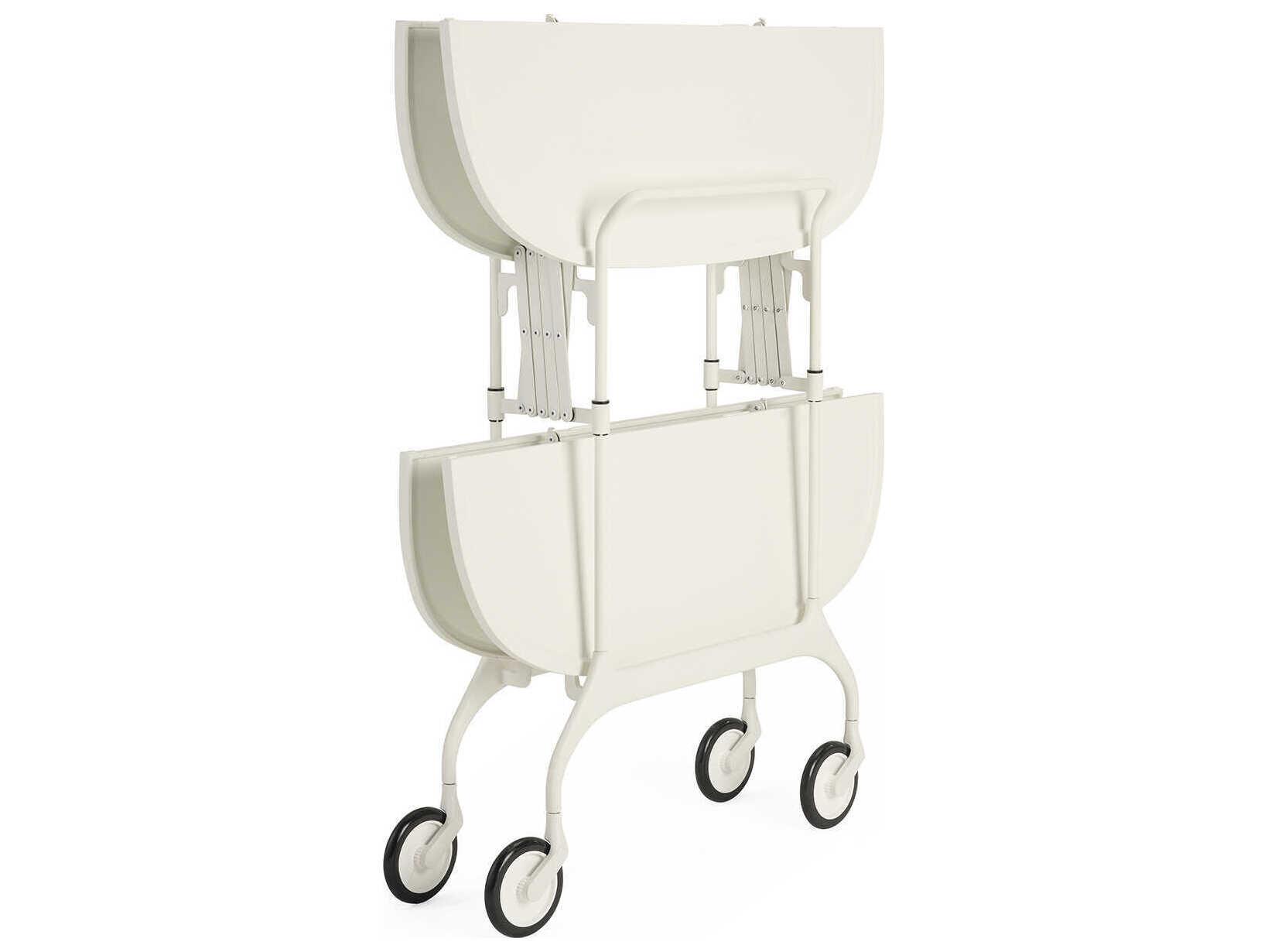 Kartell Battista Matte White Bar Cart