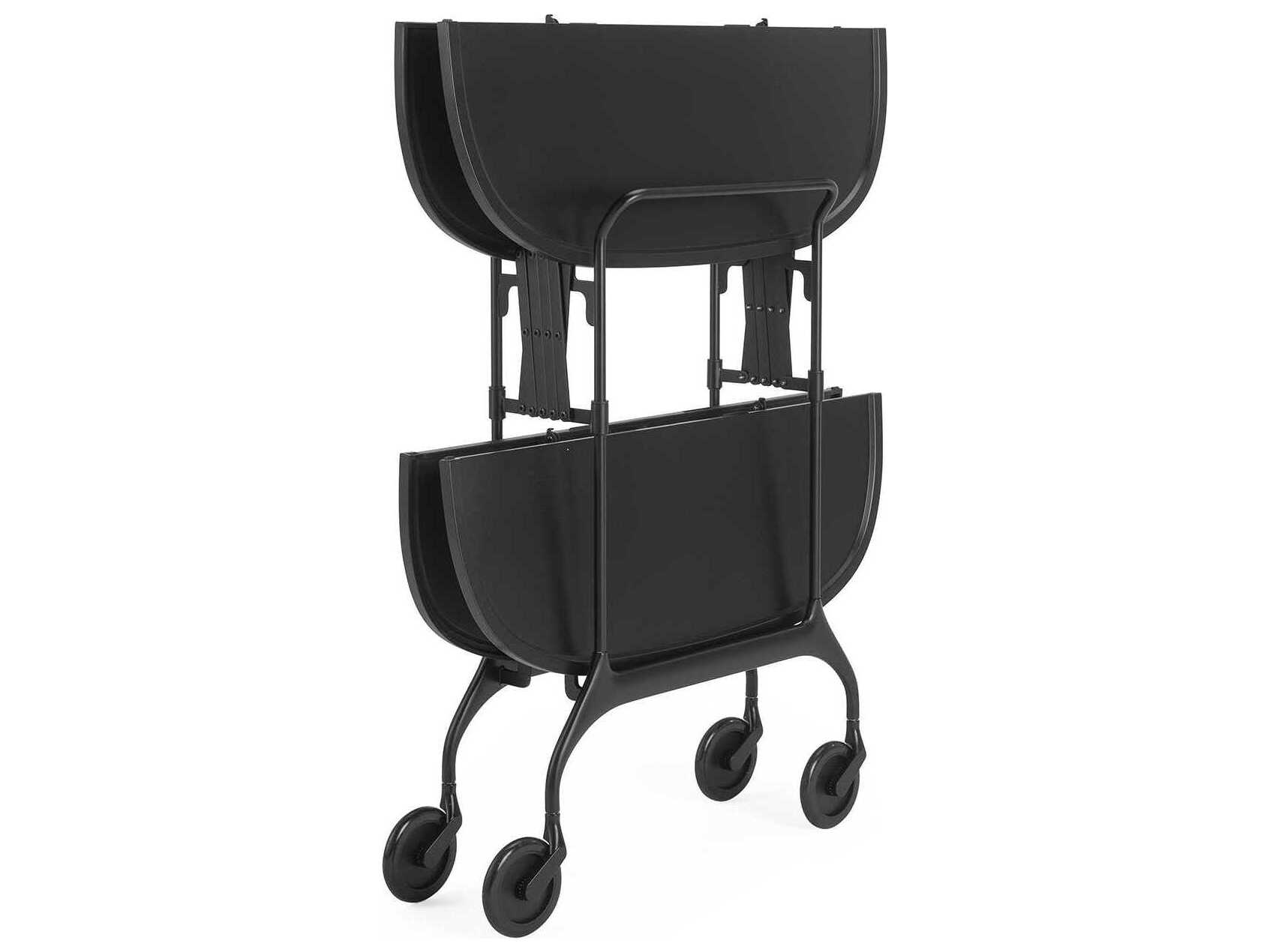 Kartell Battista Matte Black Bar Cart
