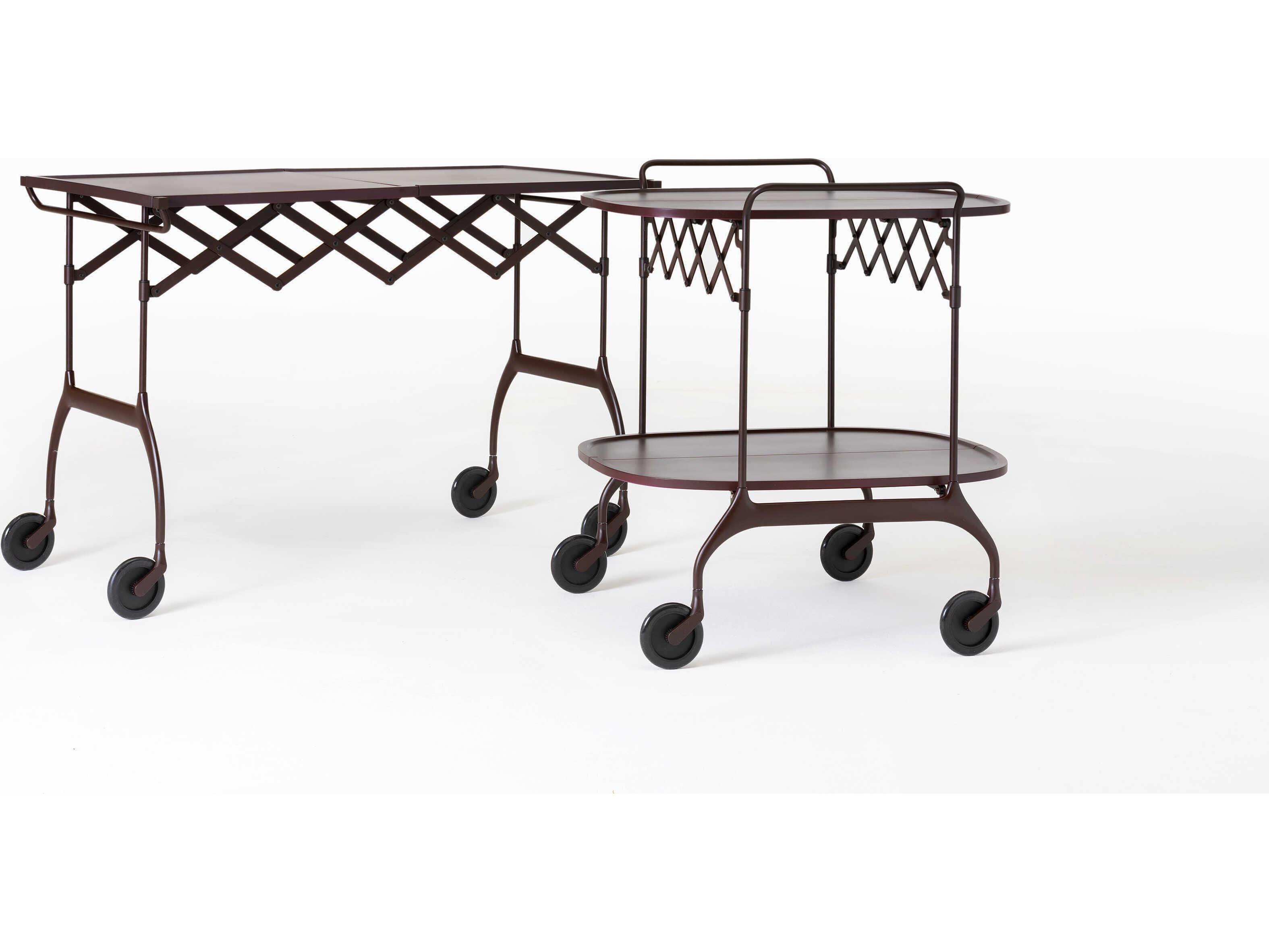 Kartell Battista Purple Matte Plum Bar Cart