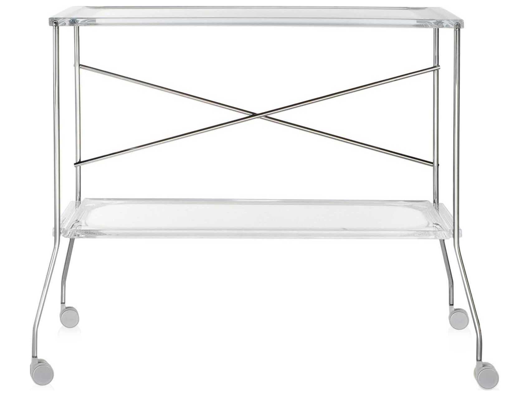 Kartell Flip Clear Crystal Bar Cart