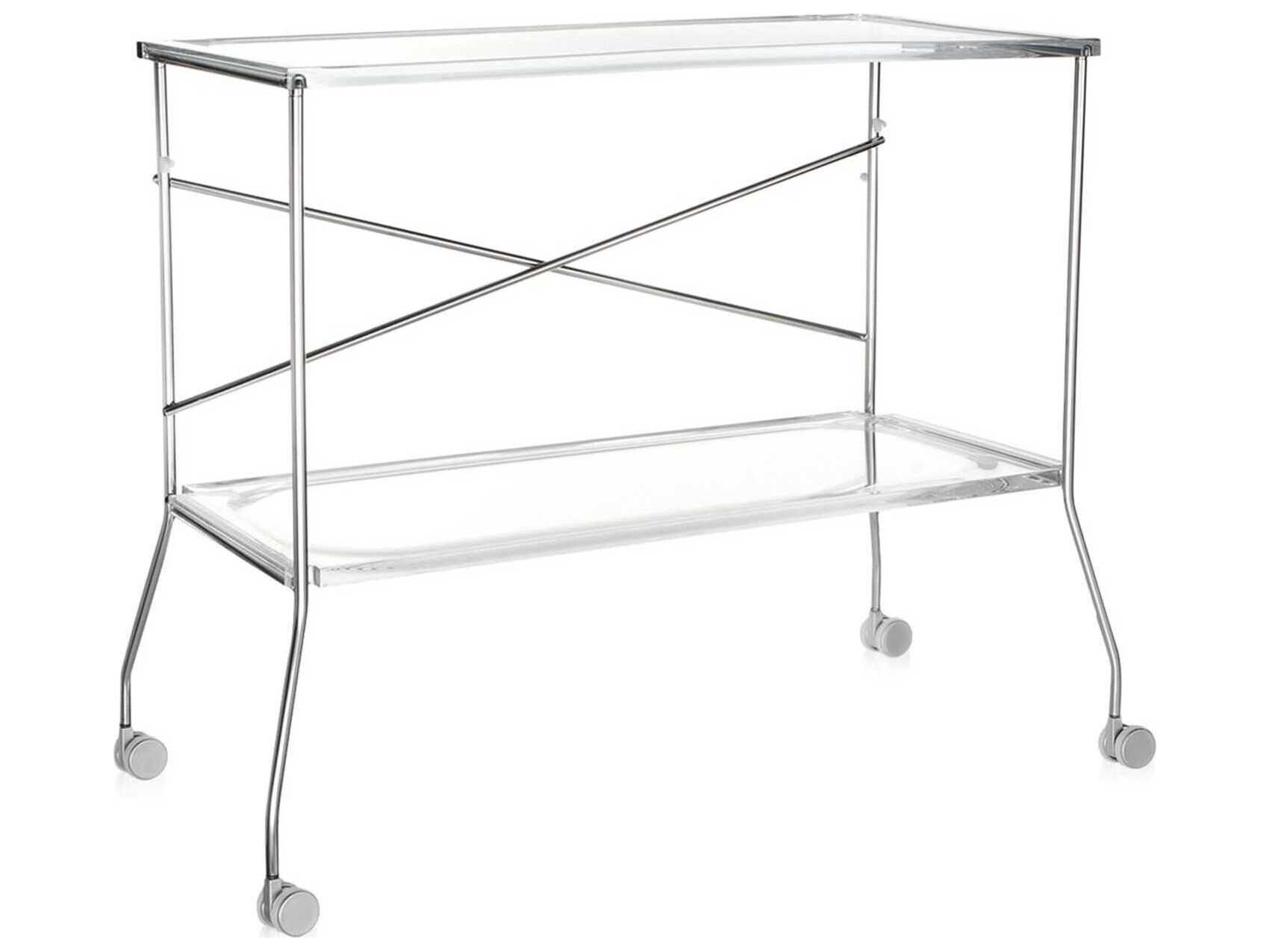 Kartell Flip Clear Crystal Bar Cart