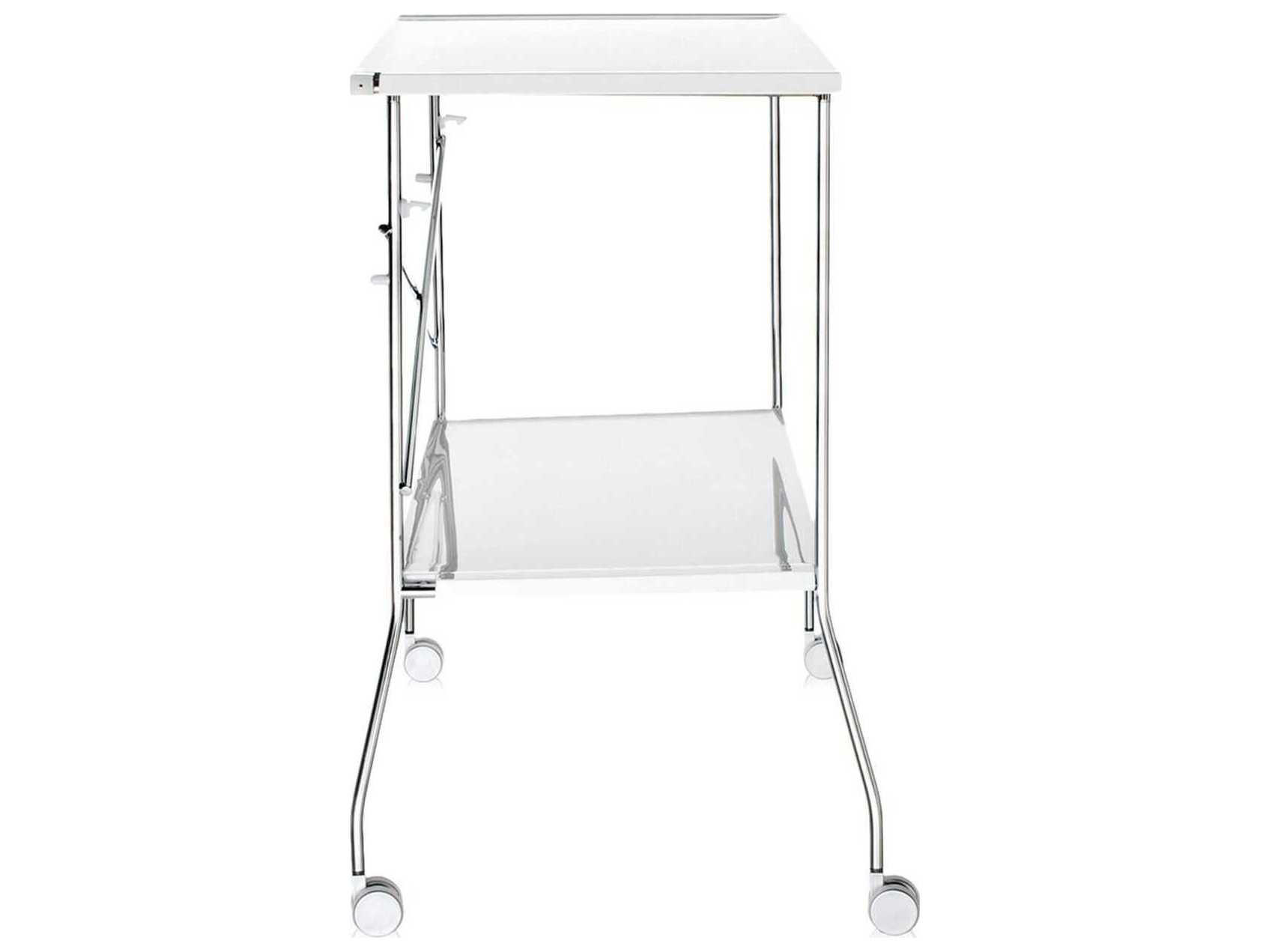 Kartell Flip Silver White Bar Cart