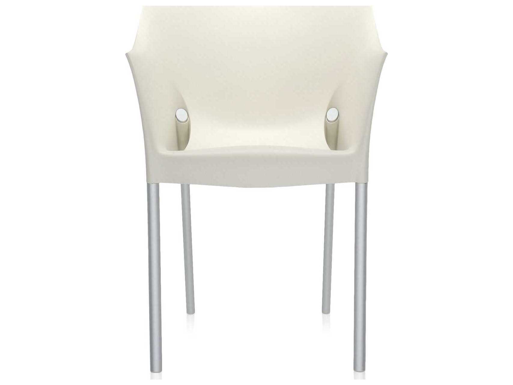 Kartell Dr No White Arm Dining Chair  (Sold in 2)