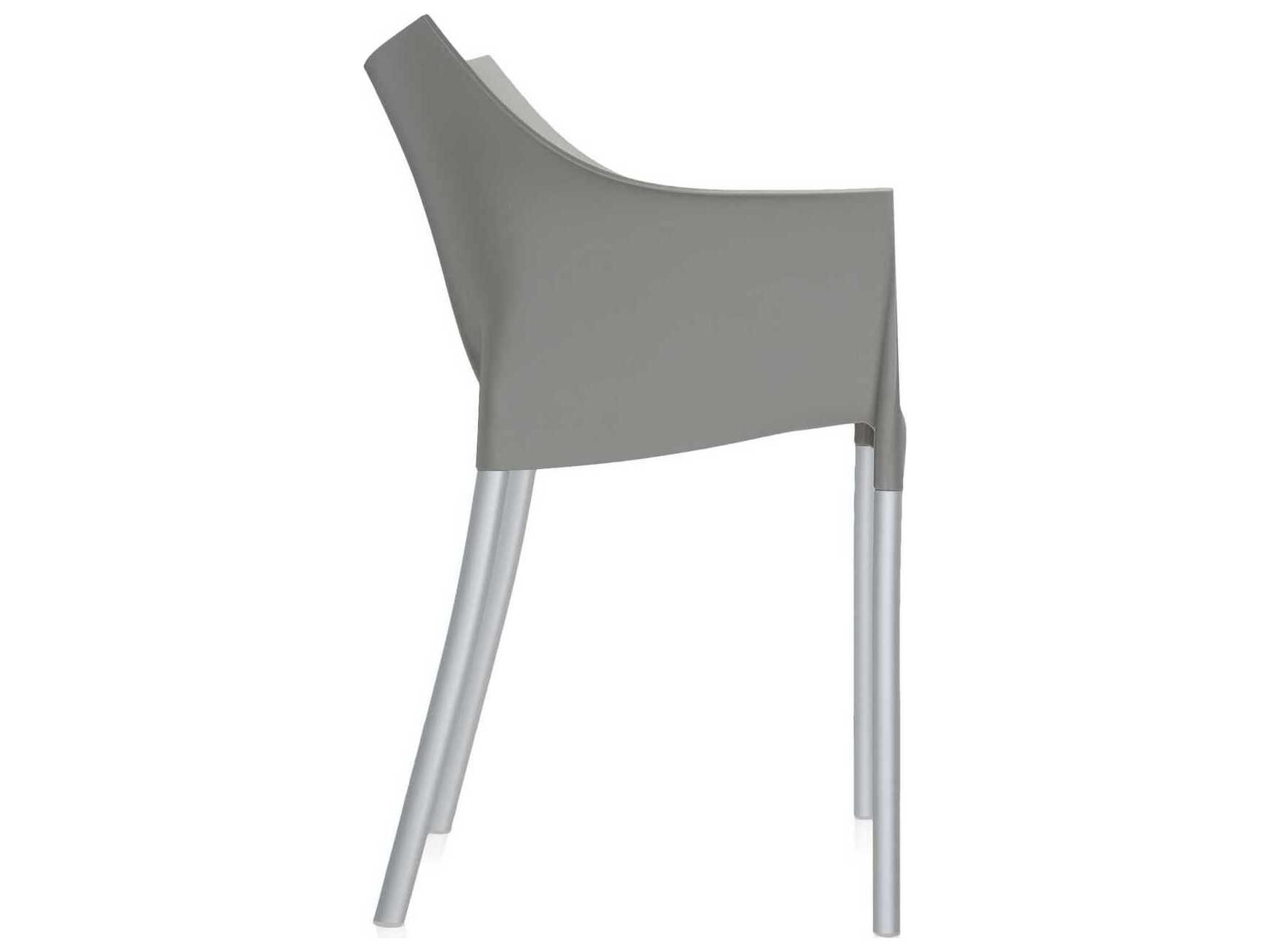 Kartell Dr No Gray Arm Dining Chair  (Sold in 2)