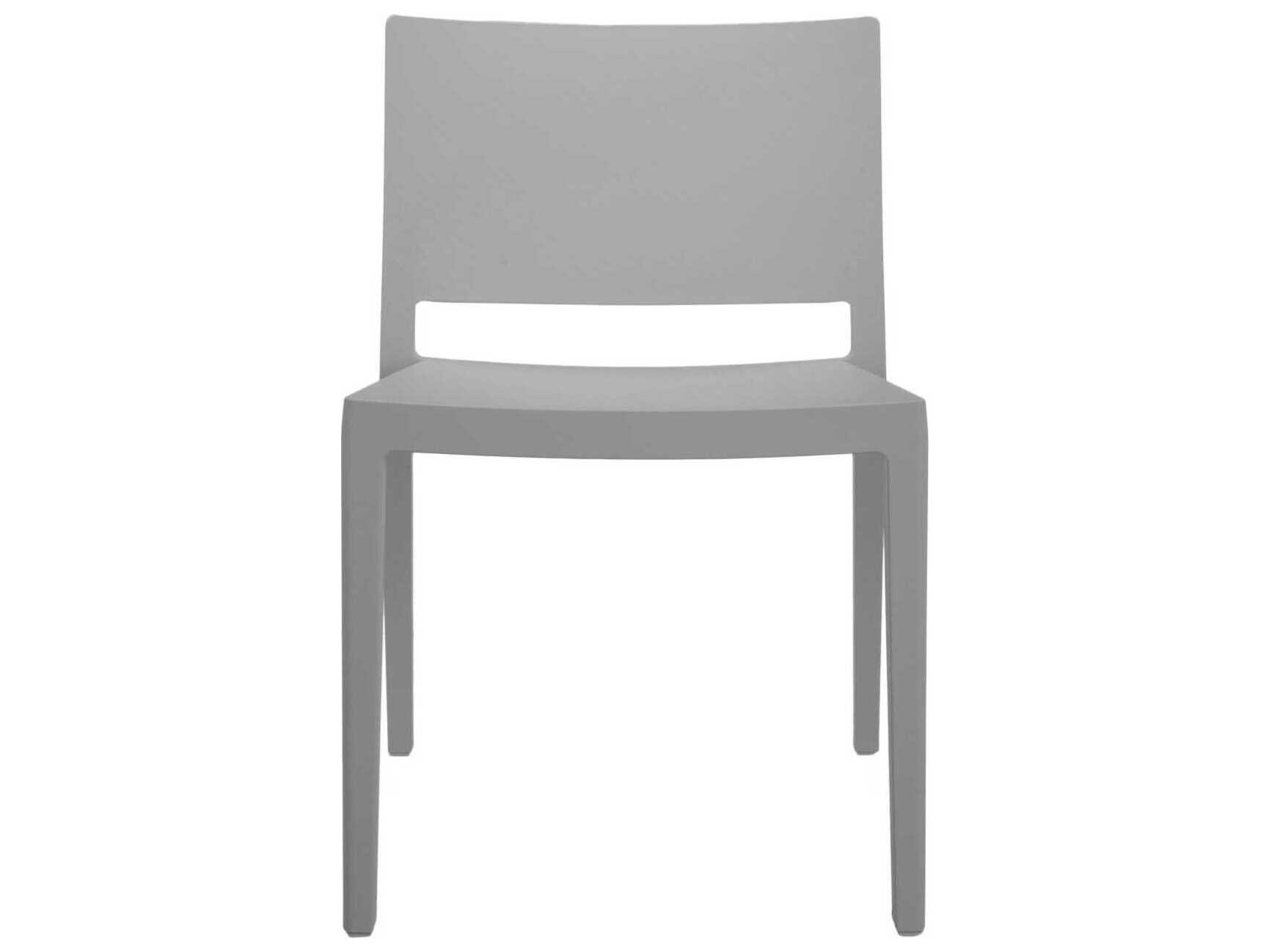 Kartell Lizz Mat Gray Side Dining Chair  (Sold in 2)