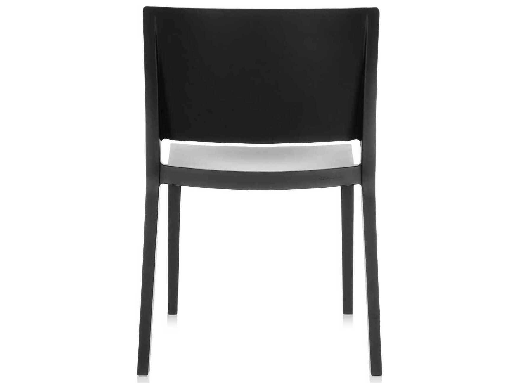 Kartell Lizz Mat Black Side Dining Chair  (Sold in 2)