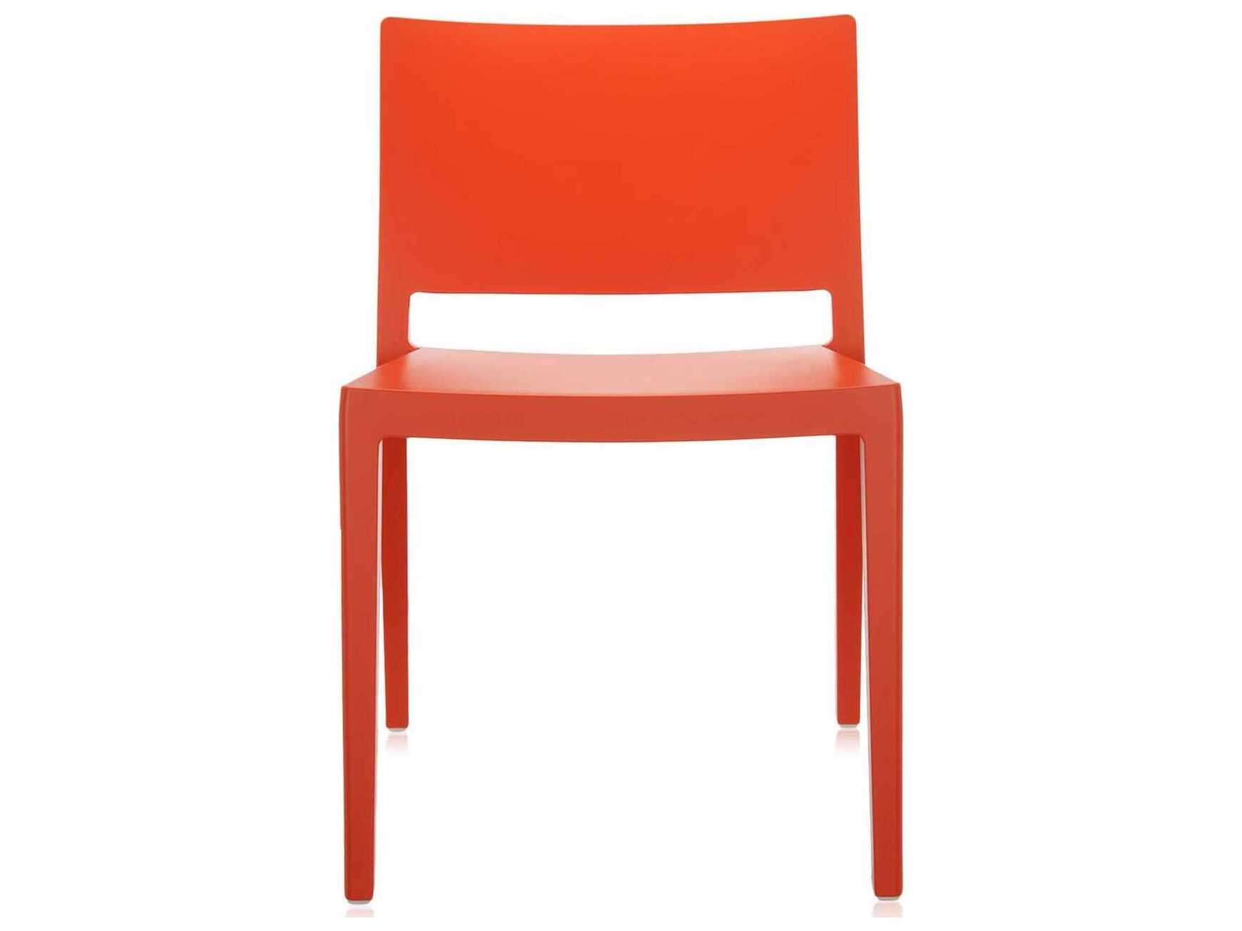 Kartell Lizz Mat Red Side Dining Chair  (Sold in 2)