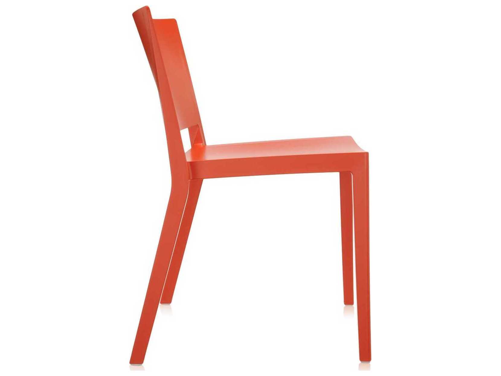 Kartell Lizz Mat Red Side Dining Chair  (Sold in 2)