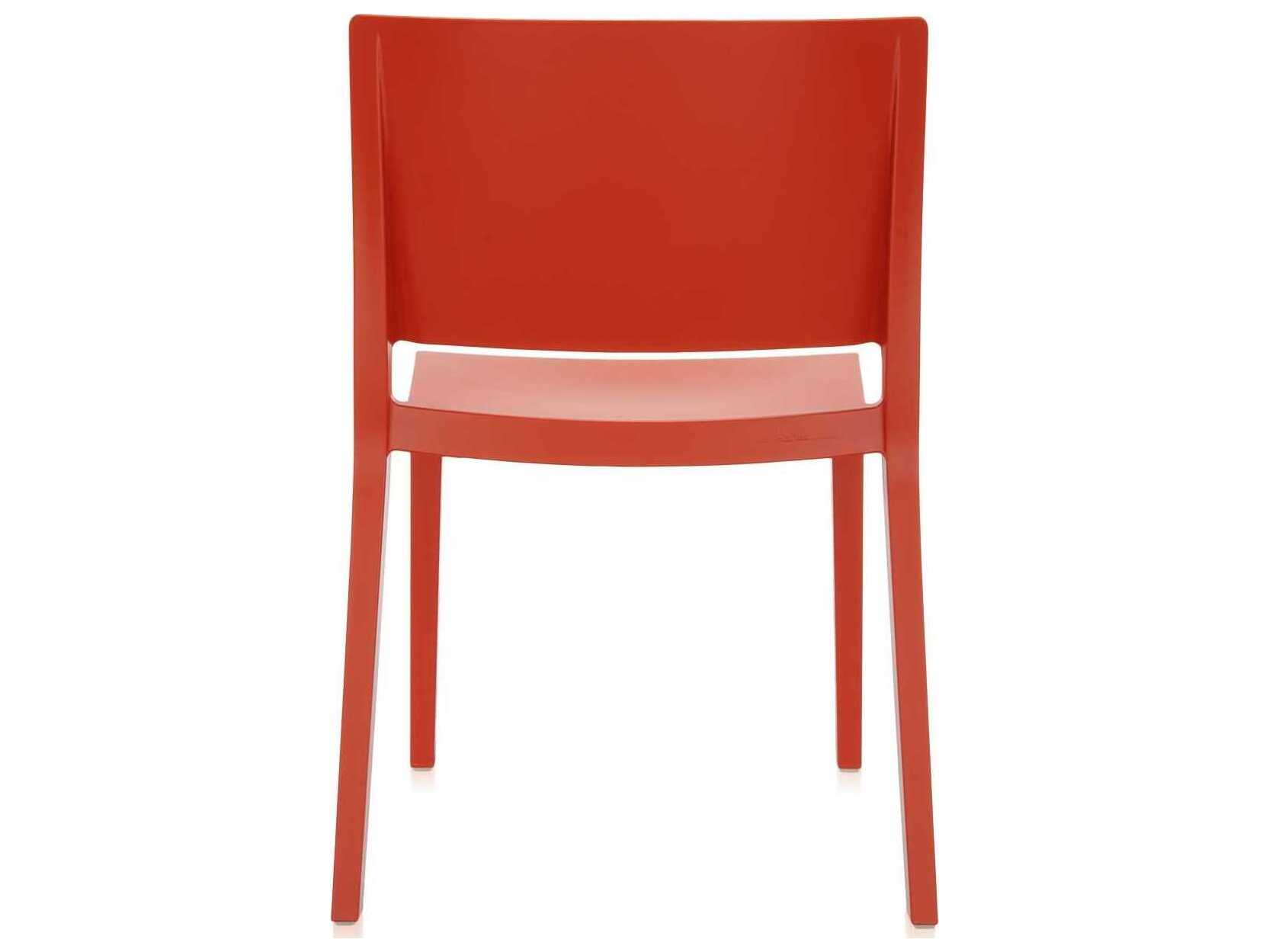 Kartell Lizz Mat Red Side Dining Chair  (Sold in 2)