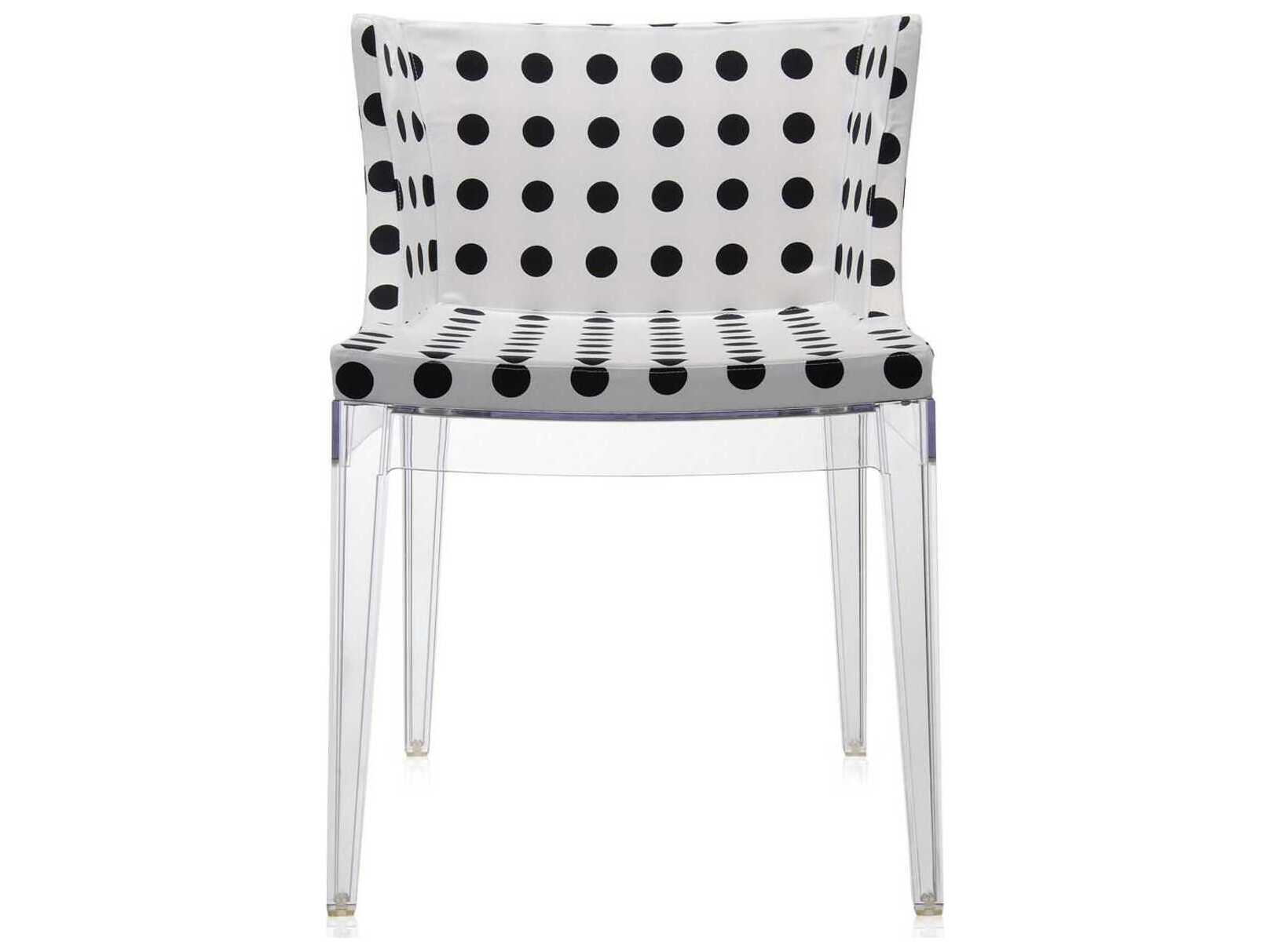 Kartell Mademoiselle Black Upholstered Side Dining Chair