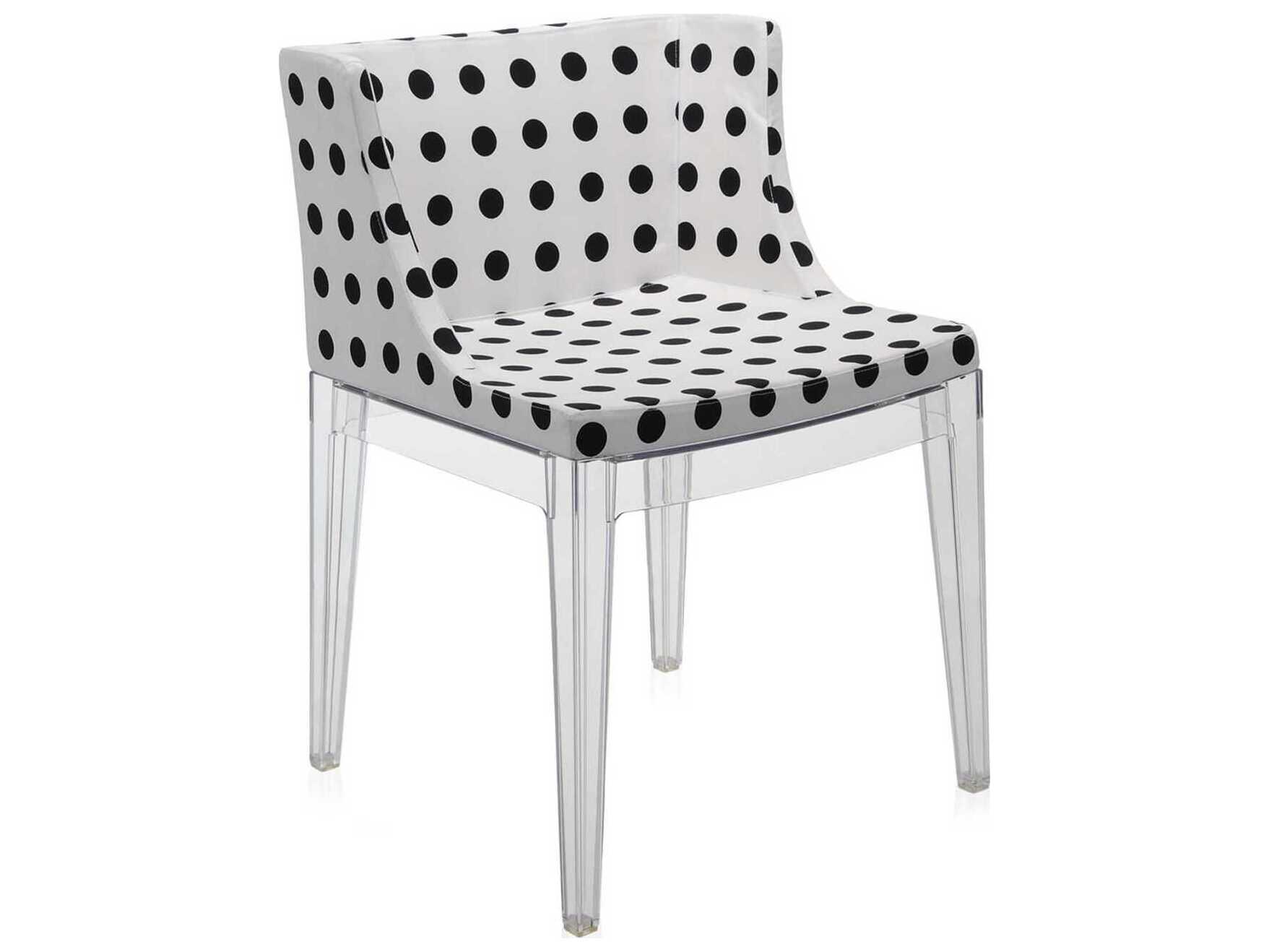 Kartell Mademoiselle Black Upholstered Side Dining Chair