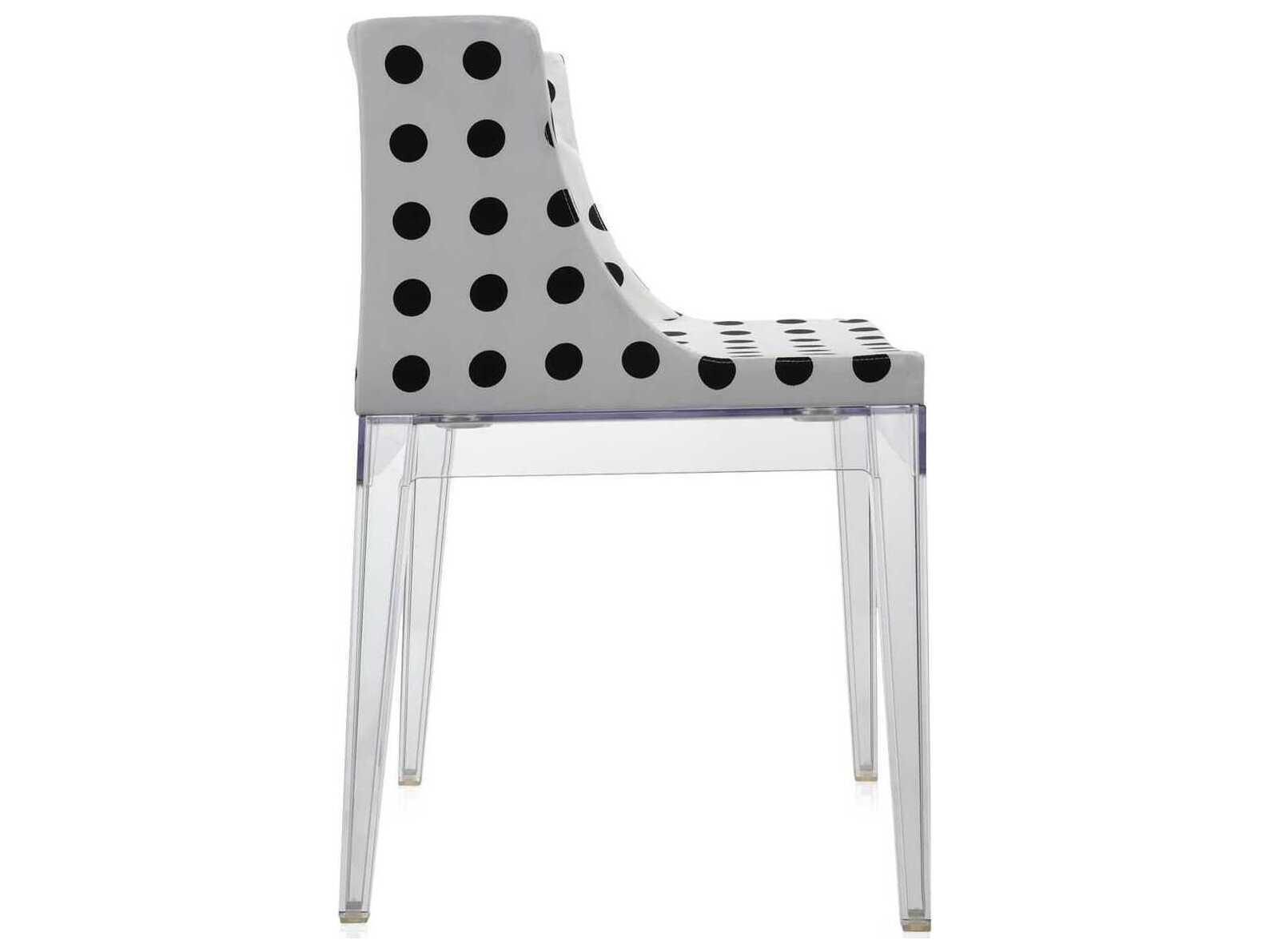 Kartell Mademoiselle Black Upholstered Side Dining Chair
