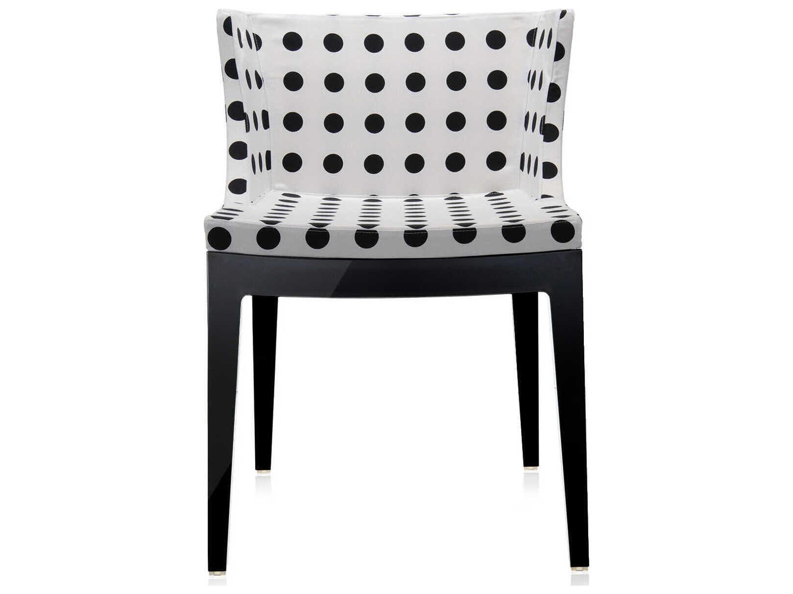 Kartell Mademoiselle Black Upholstered Side Dining Chair