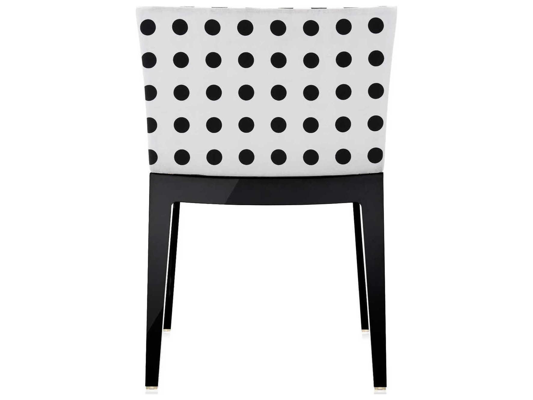 Kartell Mademoiselle Black Upholstered Side Dining Chair