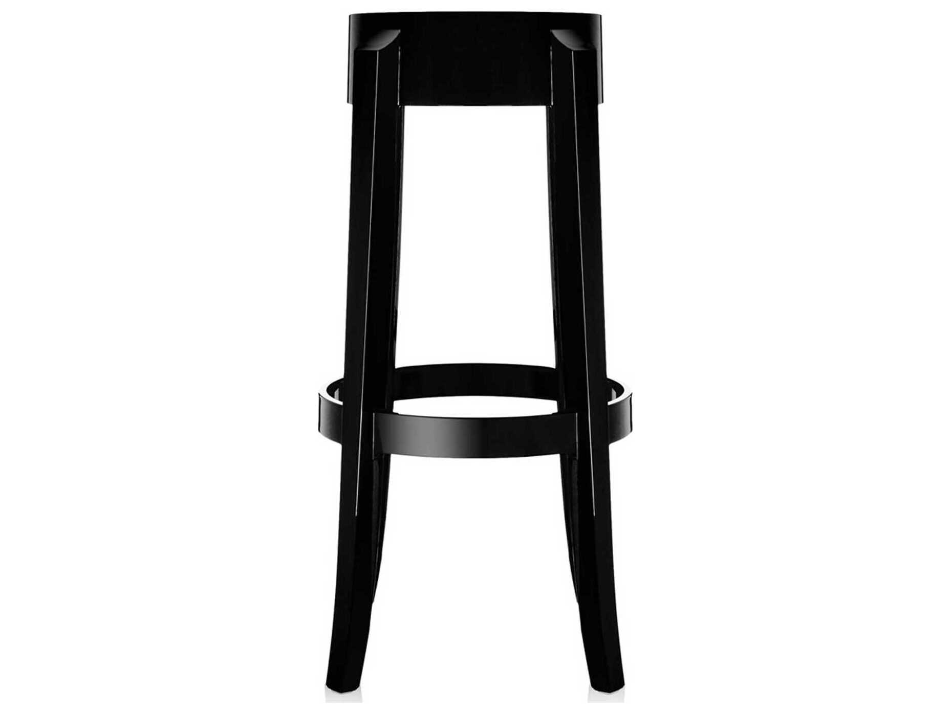 Kartell Charles Ghost Black Bar Stool  (Sold in 2)