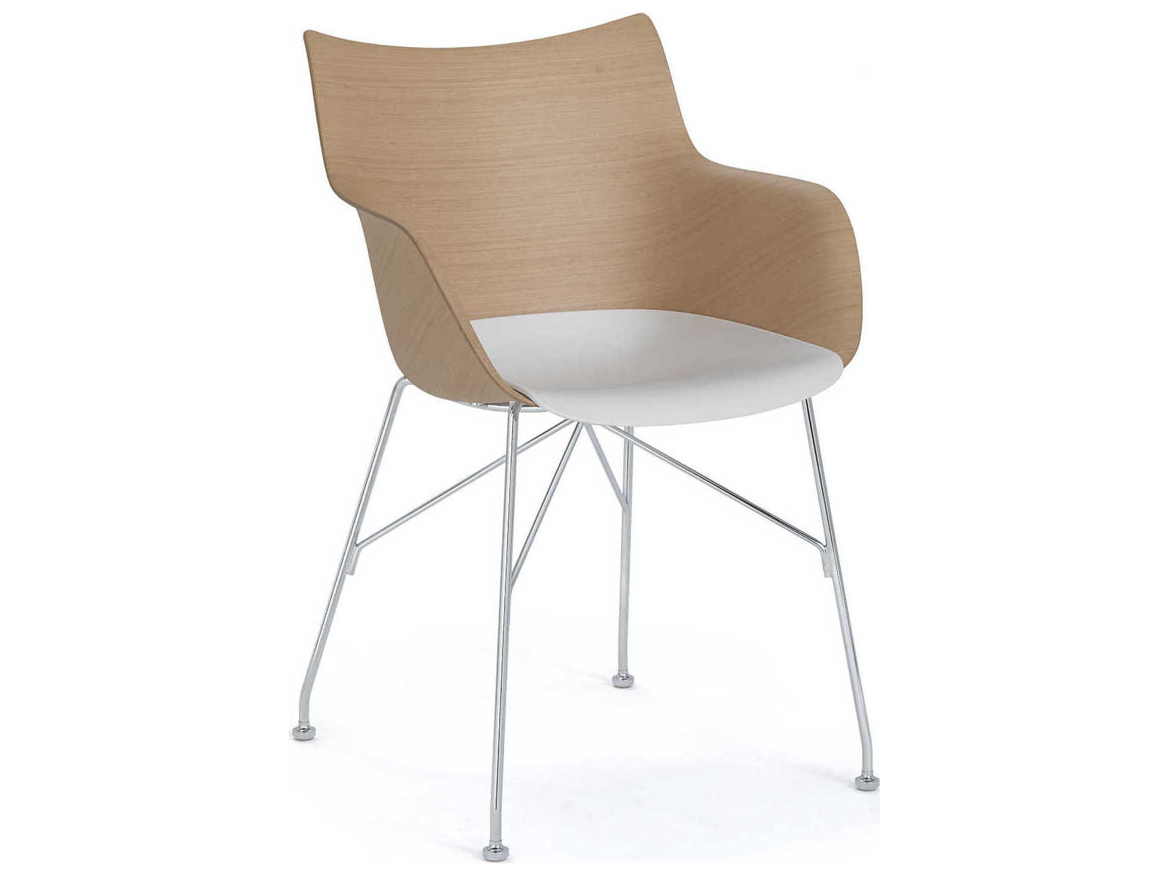 Kartell Q-wood Brown Wood Computer Office Chair