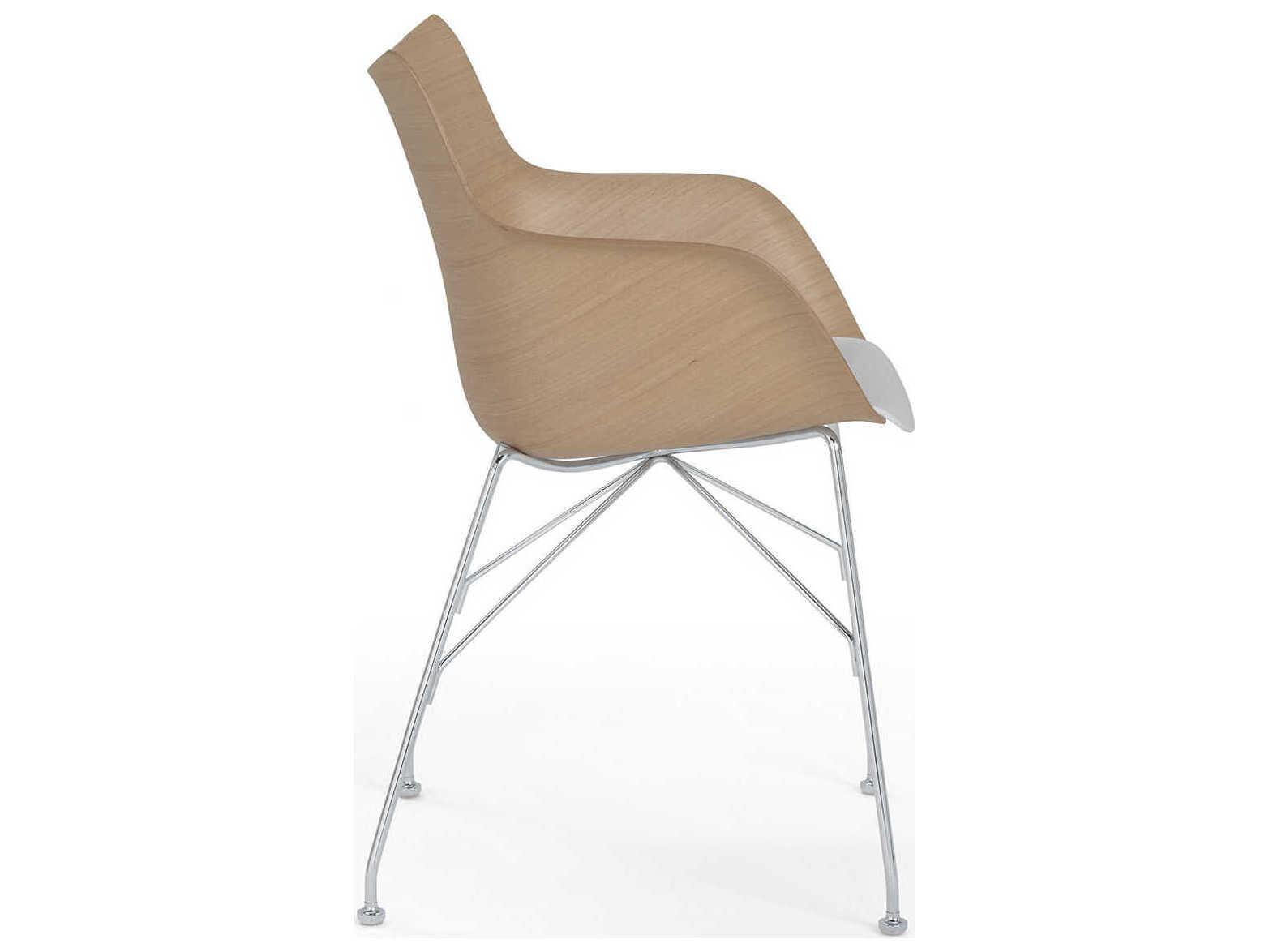 Kartell Q-wood Brown Wood Computer Office Chair