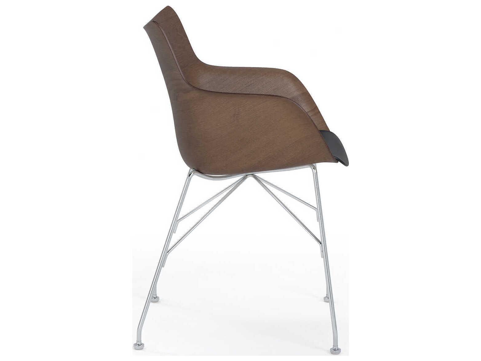 Kartell Q-wood Black Wood Computer Office Chair