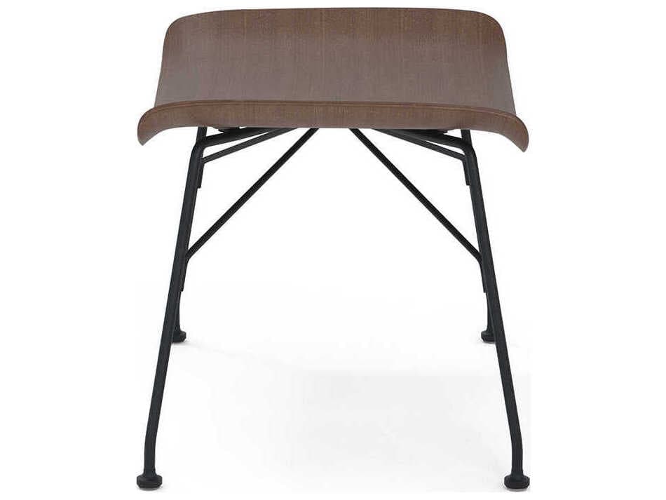 Kartell S-wood Basic Veneer Dark Wood And Black Brown Ottoman