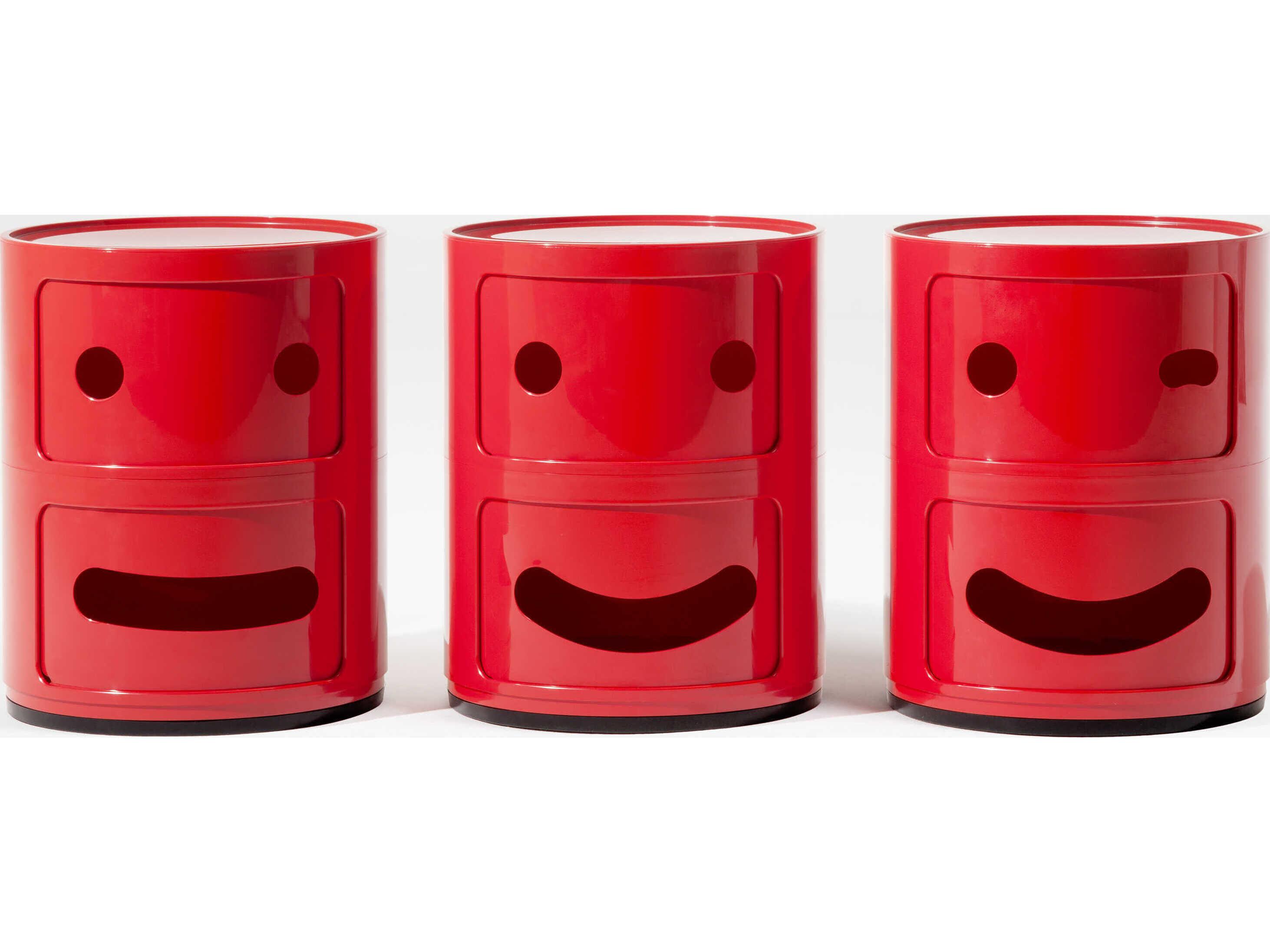 Kartell Componibili Smile Red "smile" File Cabinet