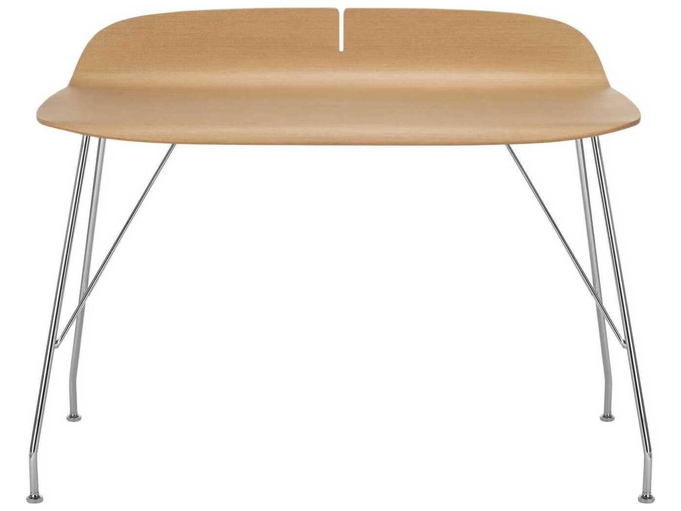 Kartell Earl Of Wood Light Chrome Brown Computer Desk