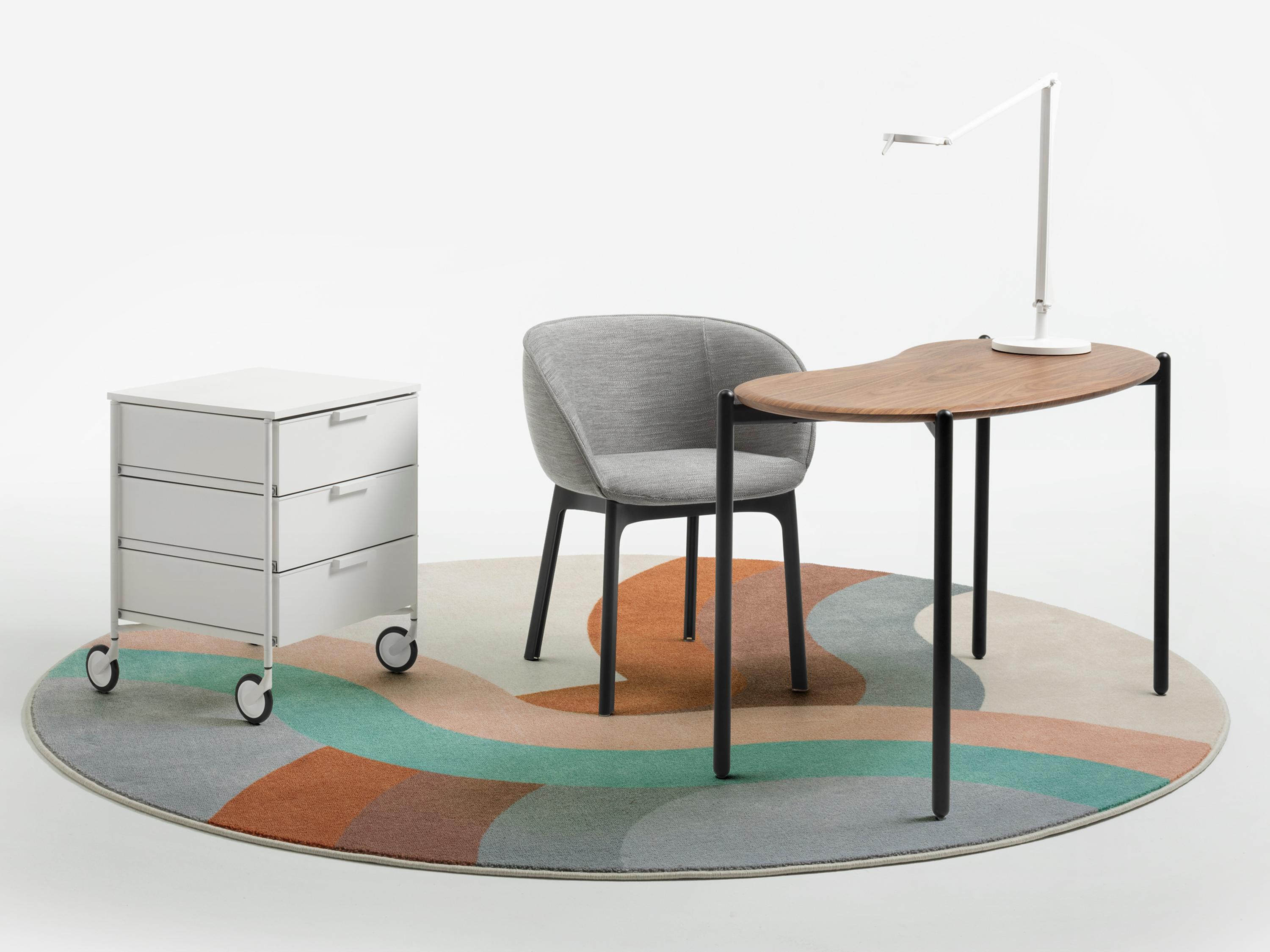 Kartell Lunat Walnut Black Brown Computer Desk