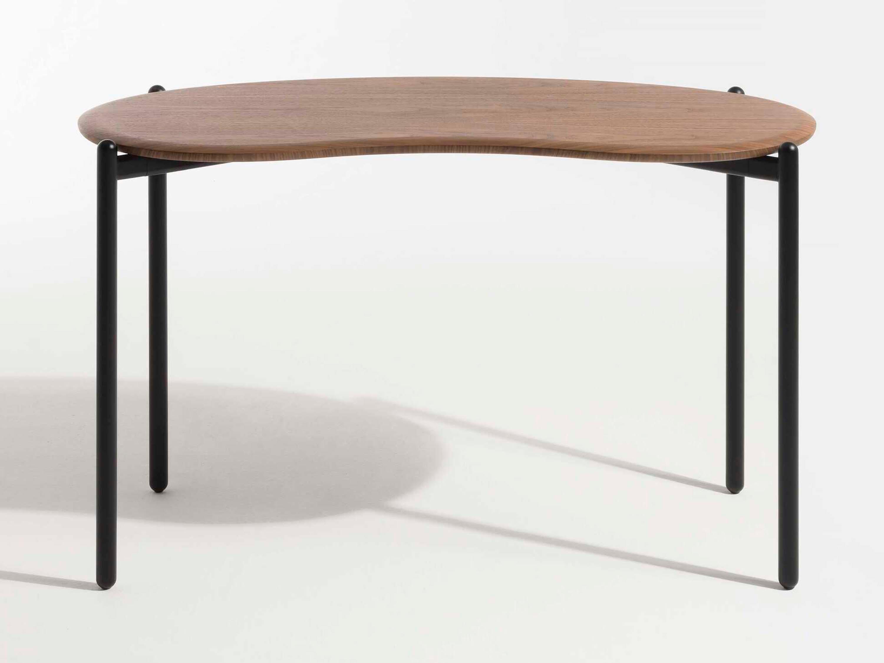 Kartell Lunat Walnut Black Brown Computer Desk